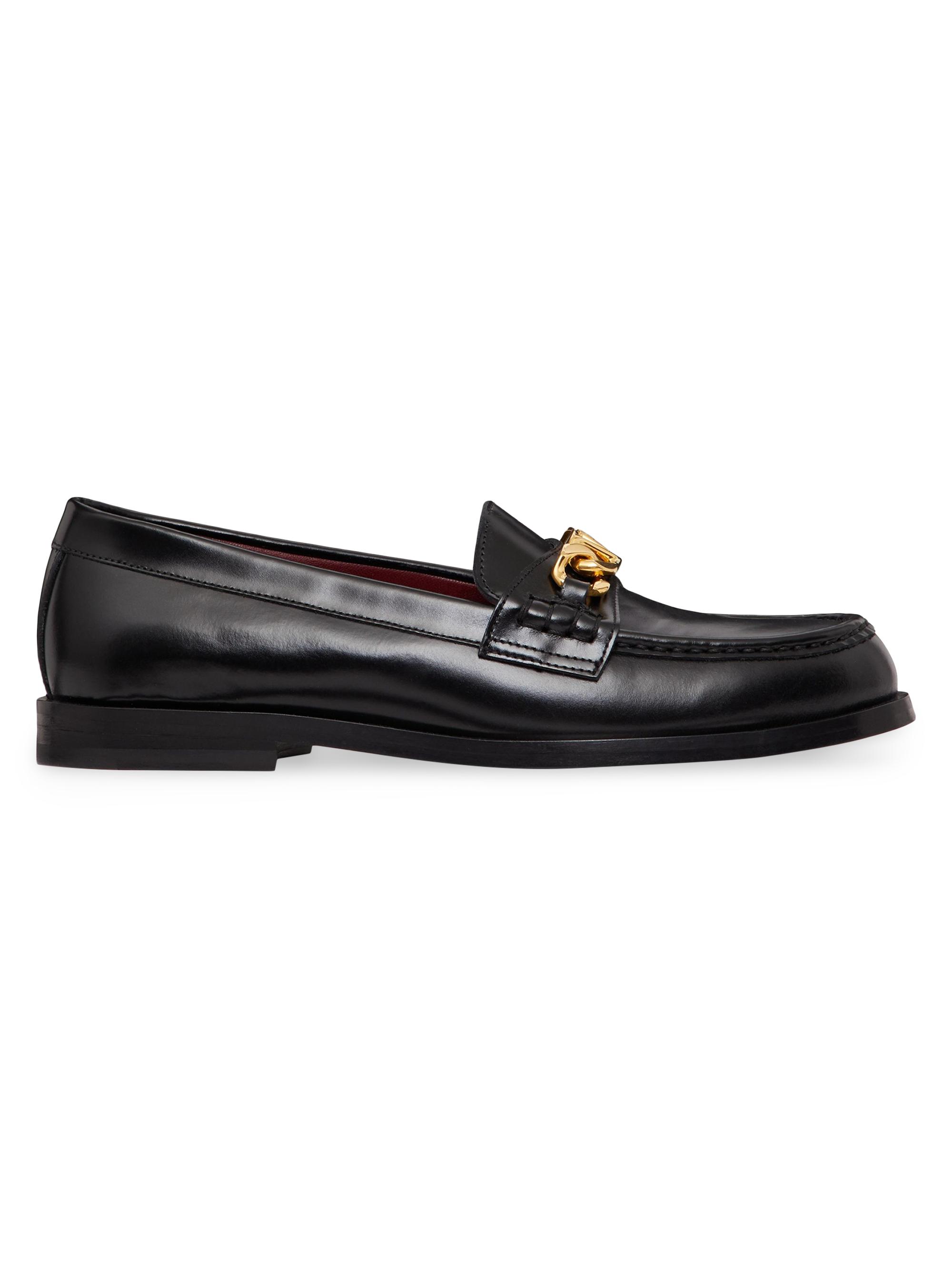 Valentino Garavani Vlogo Chain Calfskin Loafers | Saks Fifth 