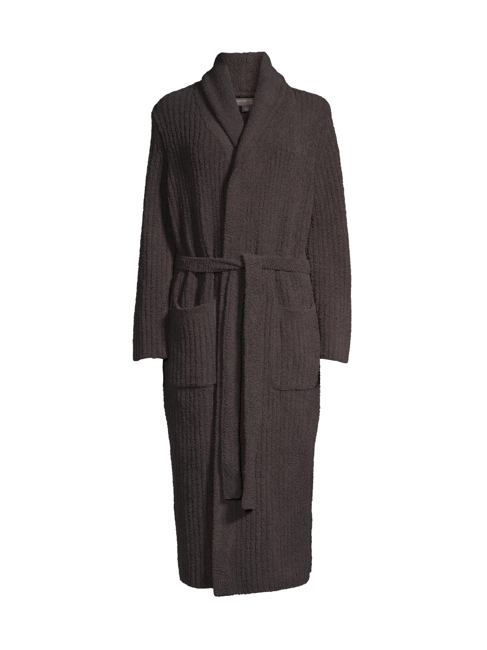 Barefoot Dreams Women's Eco CozyChic Rib-Knit Robe - Carbon