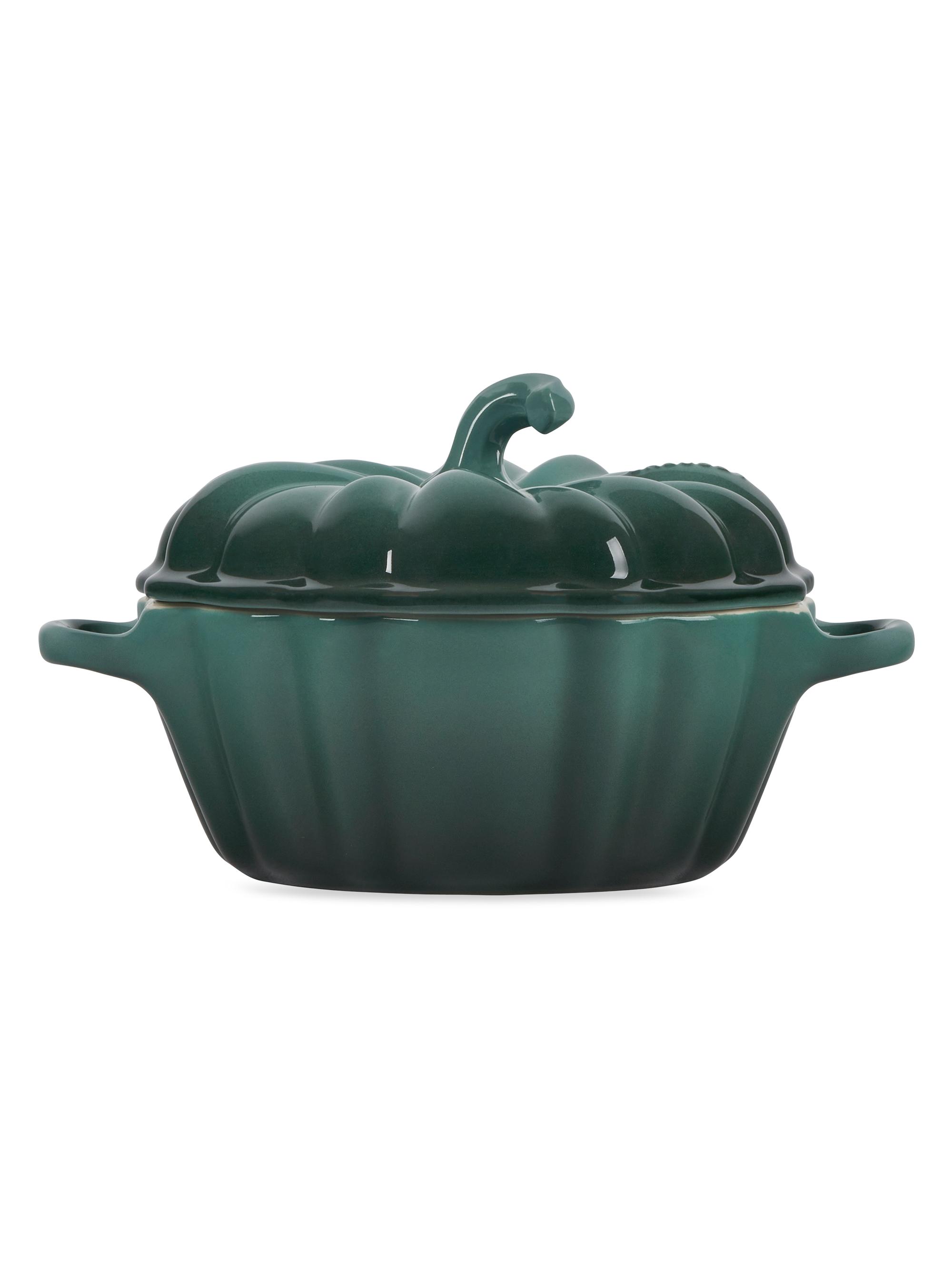 Le Creuset Stoneware Figural Pumpkin Petite Cocotte - Thumbnail 5