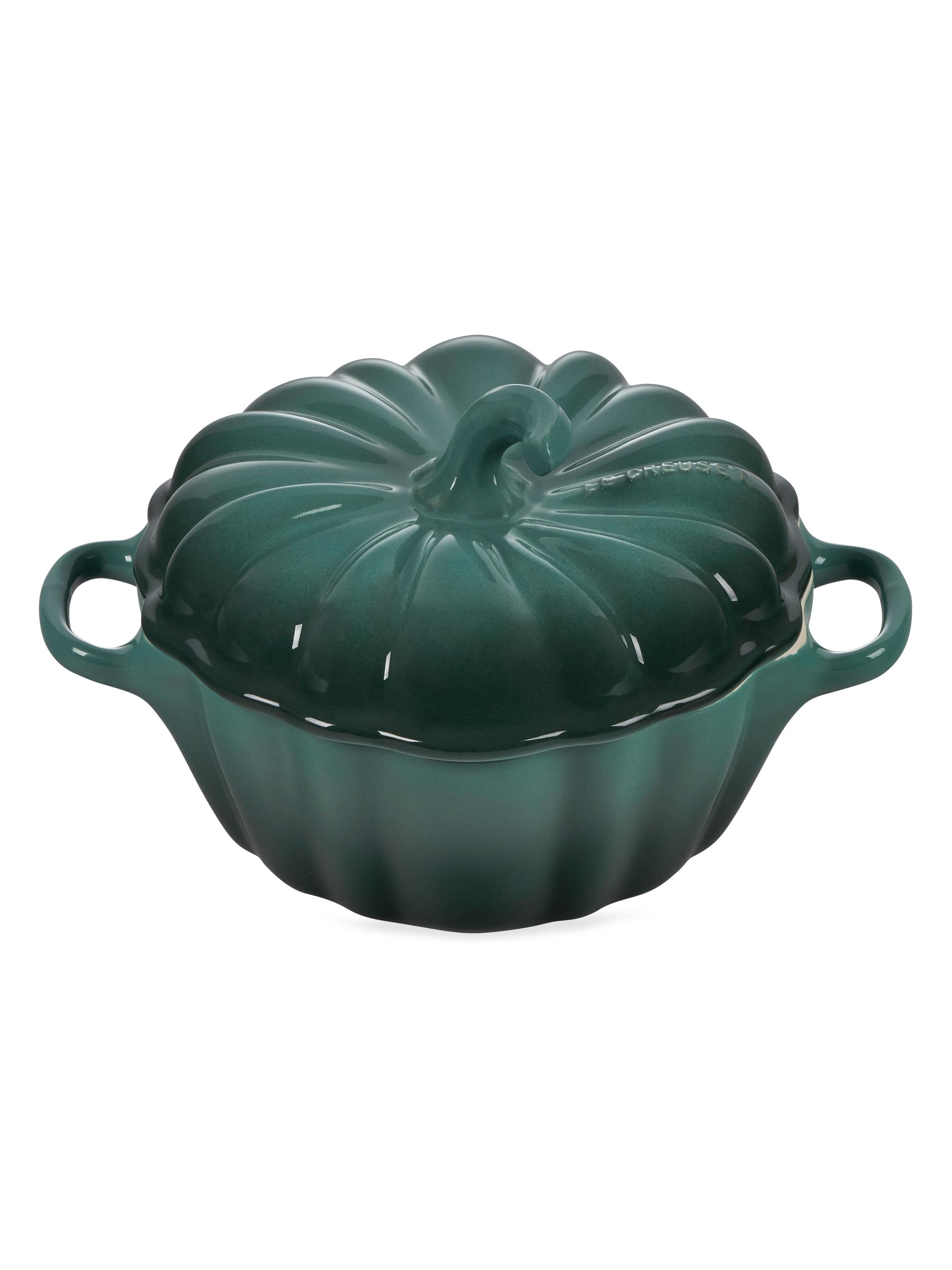 Le Creuset Stoneware Figural Pumpkin Petite Cocotte - Thumbnail 4