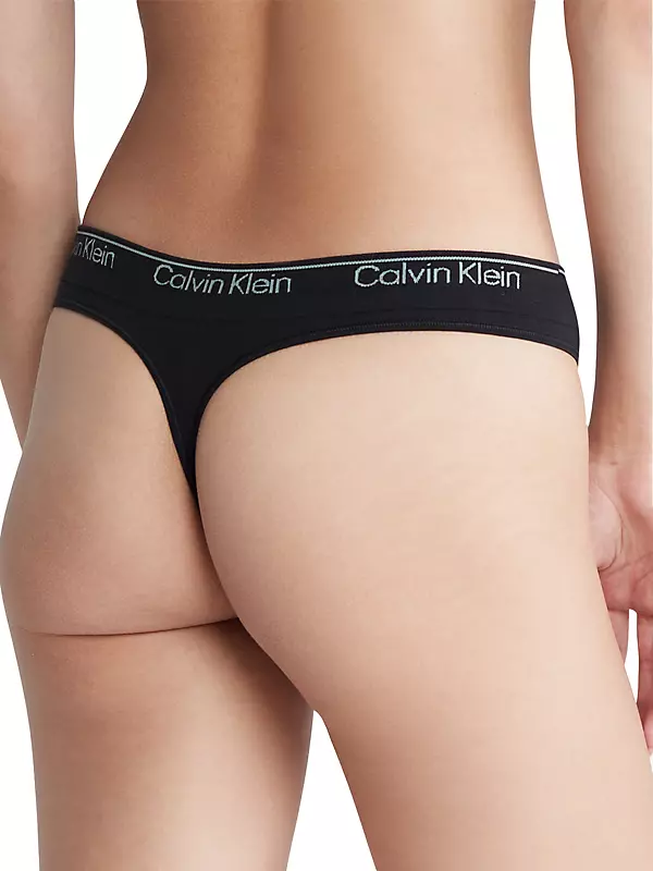 Calvin Klein Modern Seamless Thong Brief, Black - Briefs