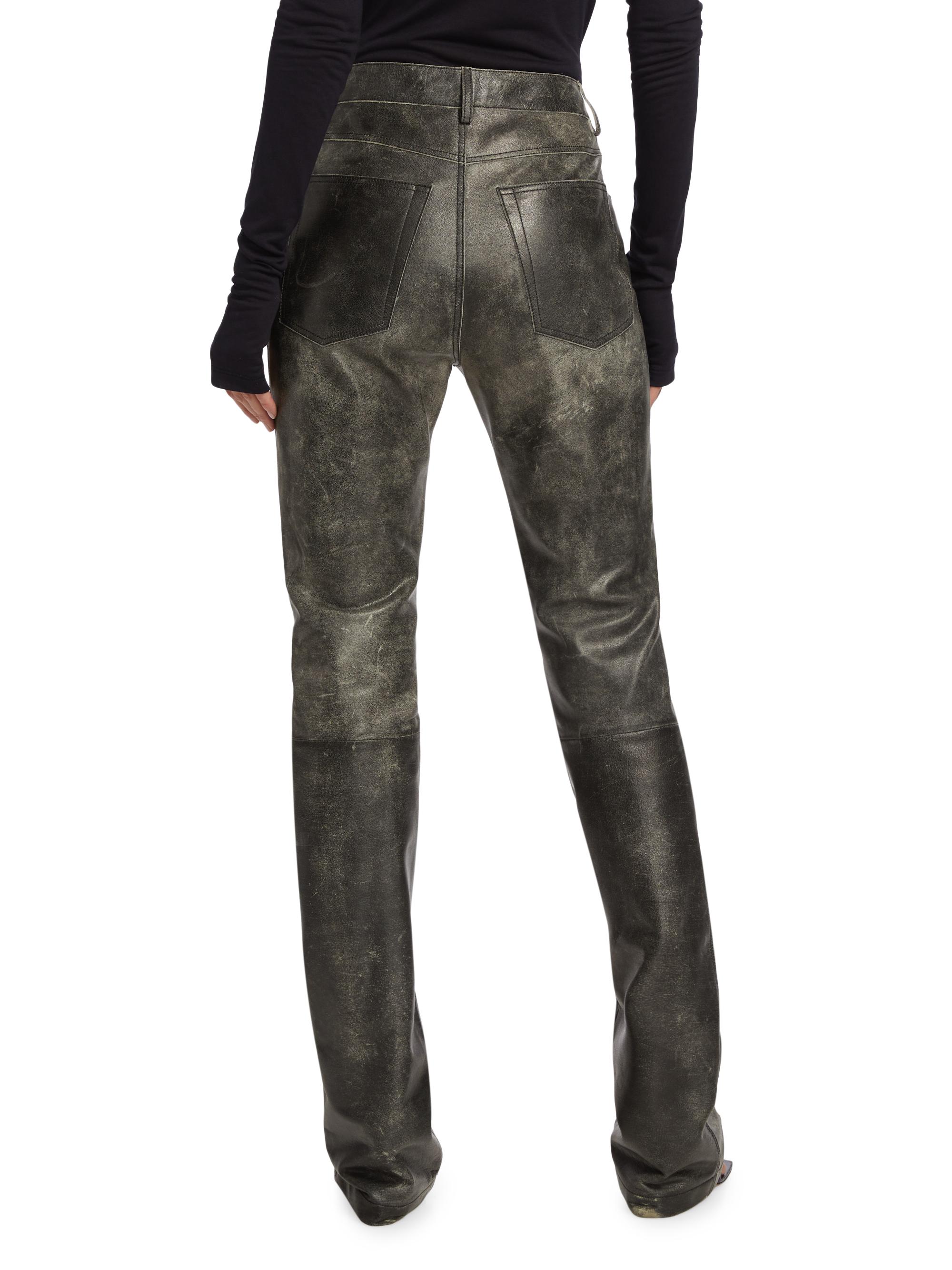 Helmut Lang Leather Distressed Pants | Saks Fifth Avenue