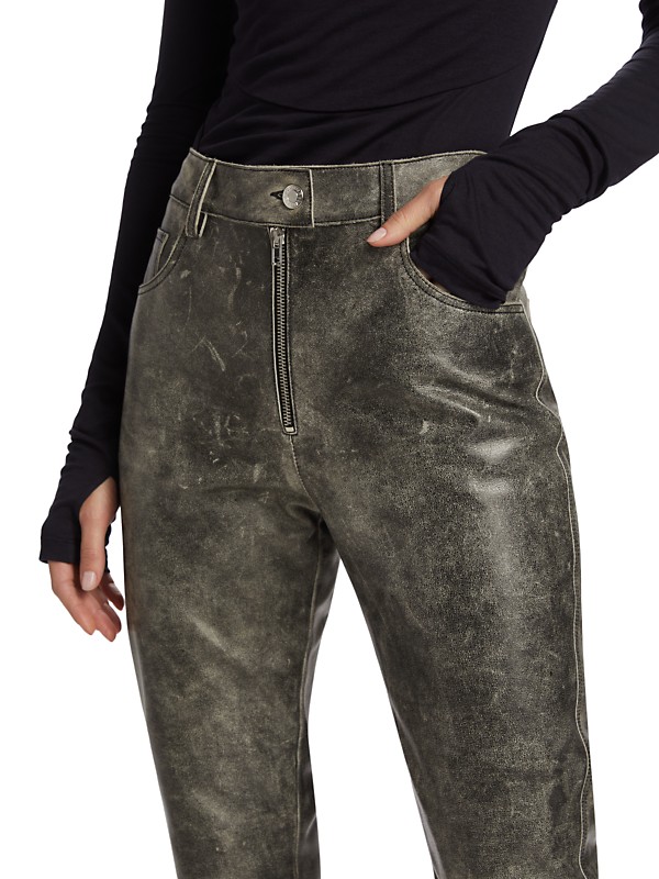 Shop Helmut Lang Leather Distressed Pants | Saks Fifth Avenue Shop Helmut Lang Leather Distressed Pants | Saks Fifth Avenue