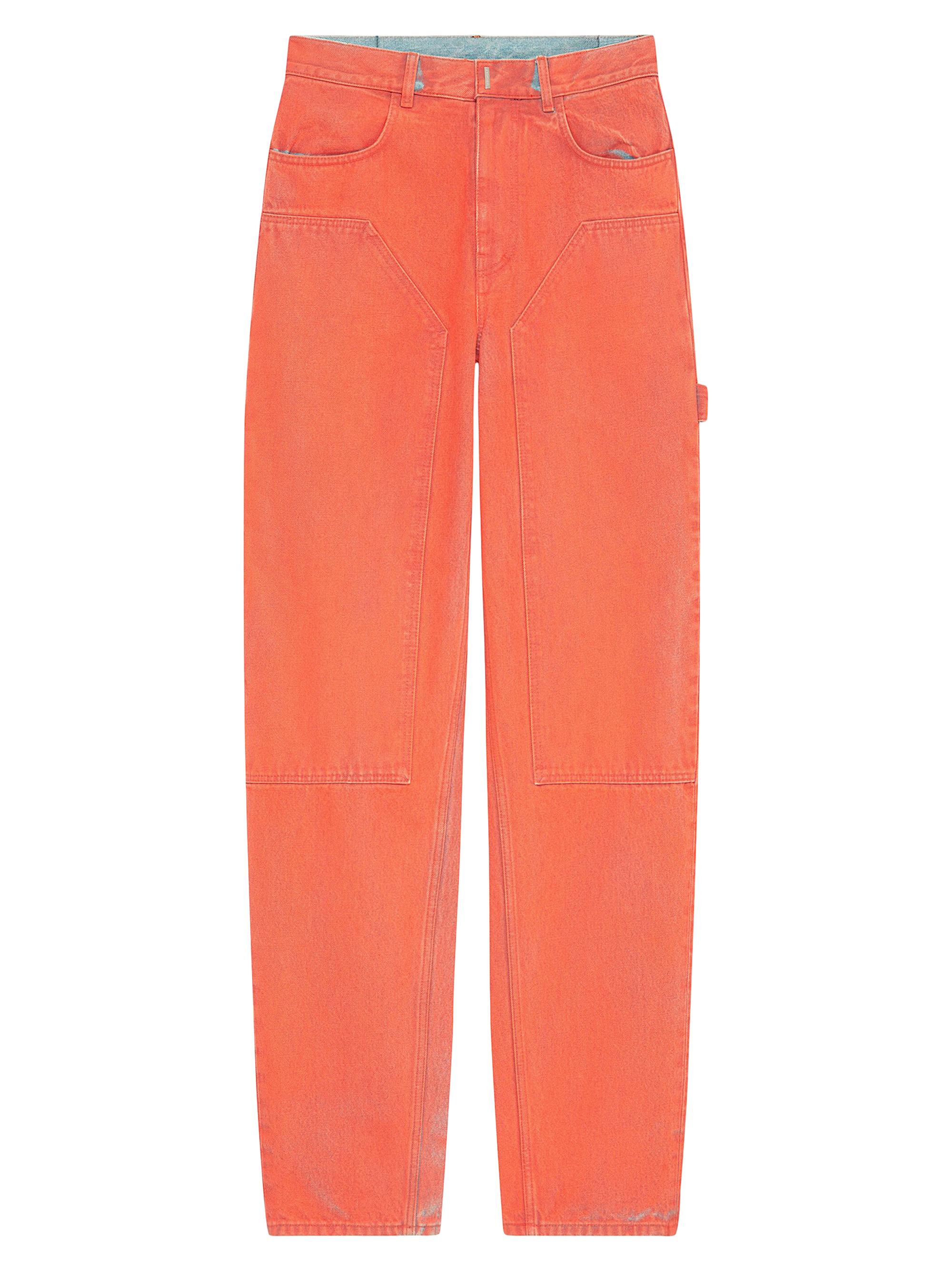 Givenchy Men's Carpenter Pants In Denim - Orange