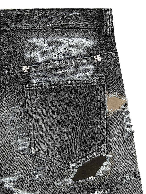 Shop Givenchy Jeans In Destroyed Denim And Moleskin | Saks Shop Givenchy Jeans In Destroyed Denim And Moleskin | Saks