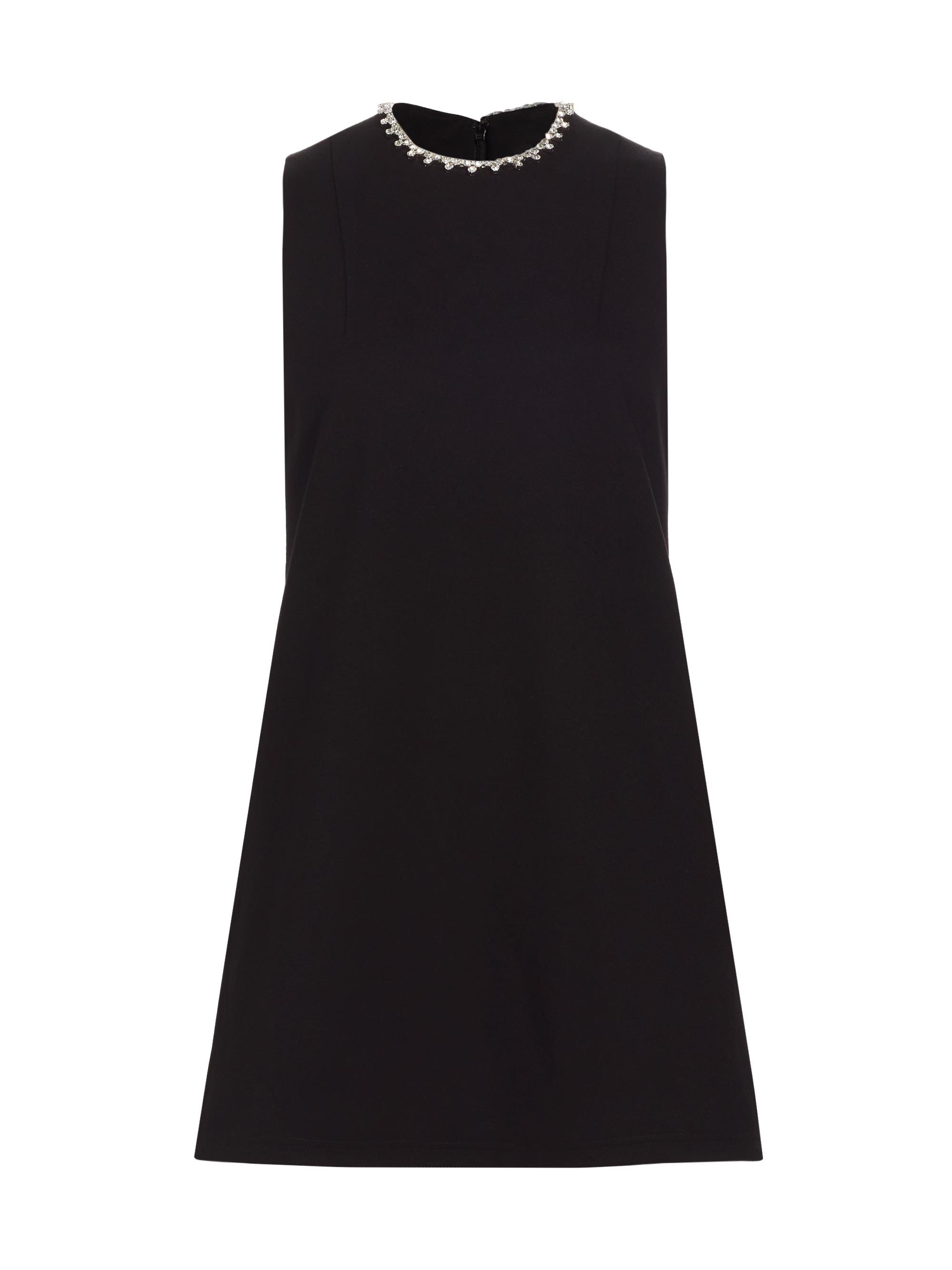 Area Women's Crystal Heart Shift Dress - Black - Size Small