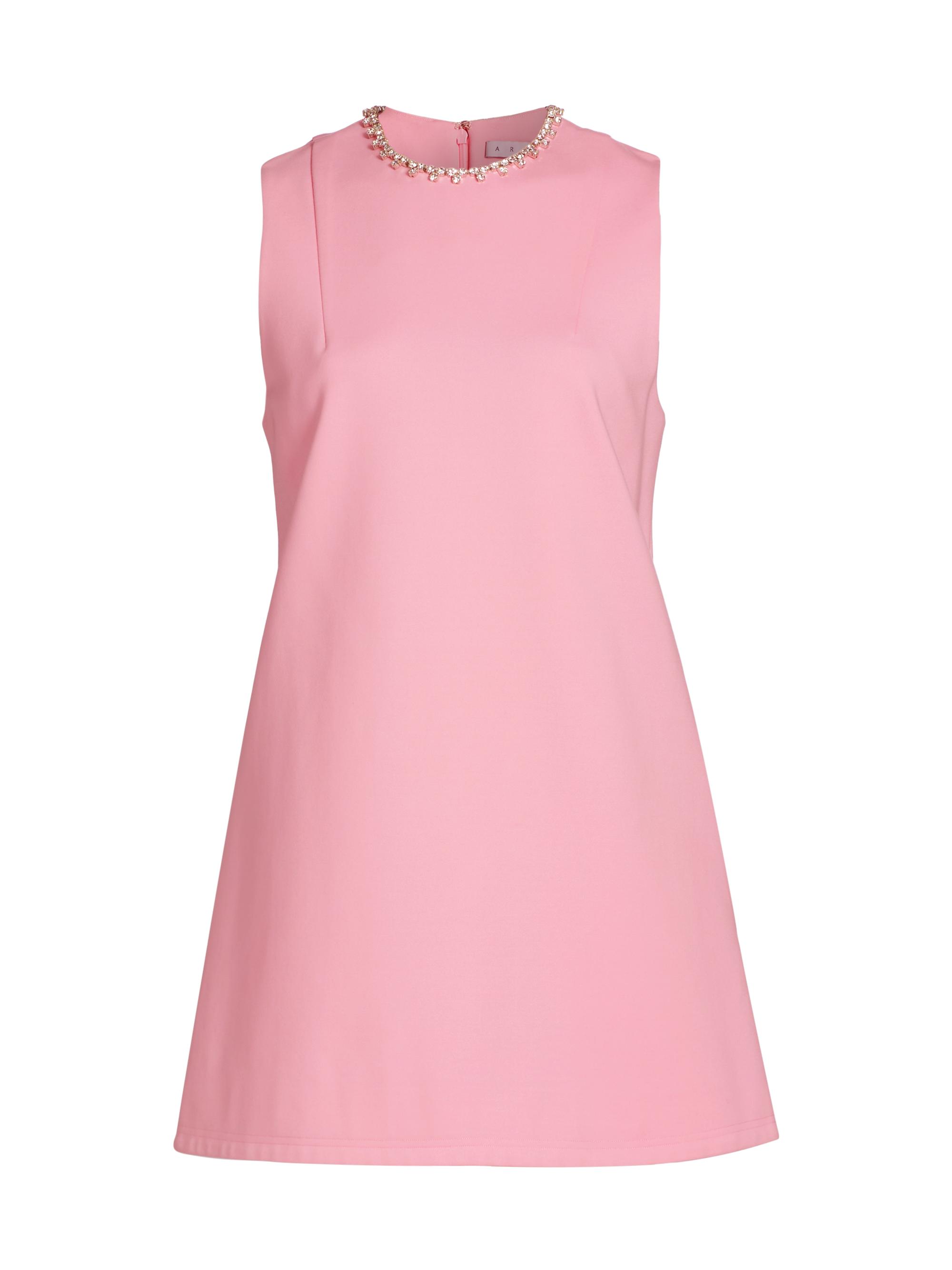 Area Women's Crystal Heart Shift Dress - Pale Pink