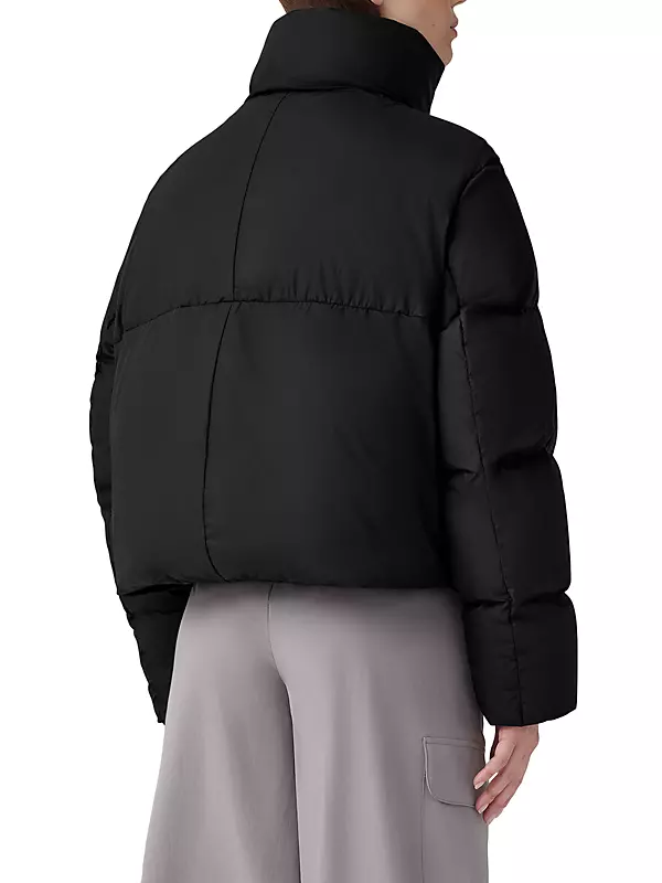 Shop Canada Goose Garnet Crop Puffer Jacket | Saks Fifth Avenue Shop Canada Goose Garnet Crop Puffer Jacket | Saks Fifth Avenue
