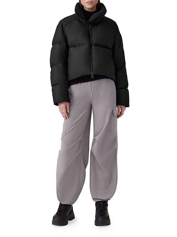 Shop Canada Goose Garnet Crop Puffer Jacket | Saks Fifth Avenue Shop Canada Goose Garnet Crop Puffer Jacket | Saks Fifth Avenue