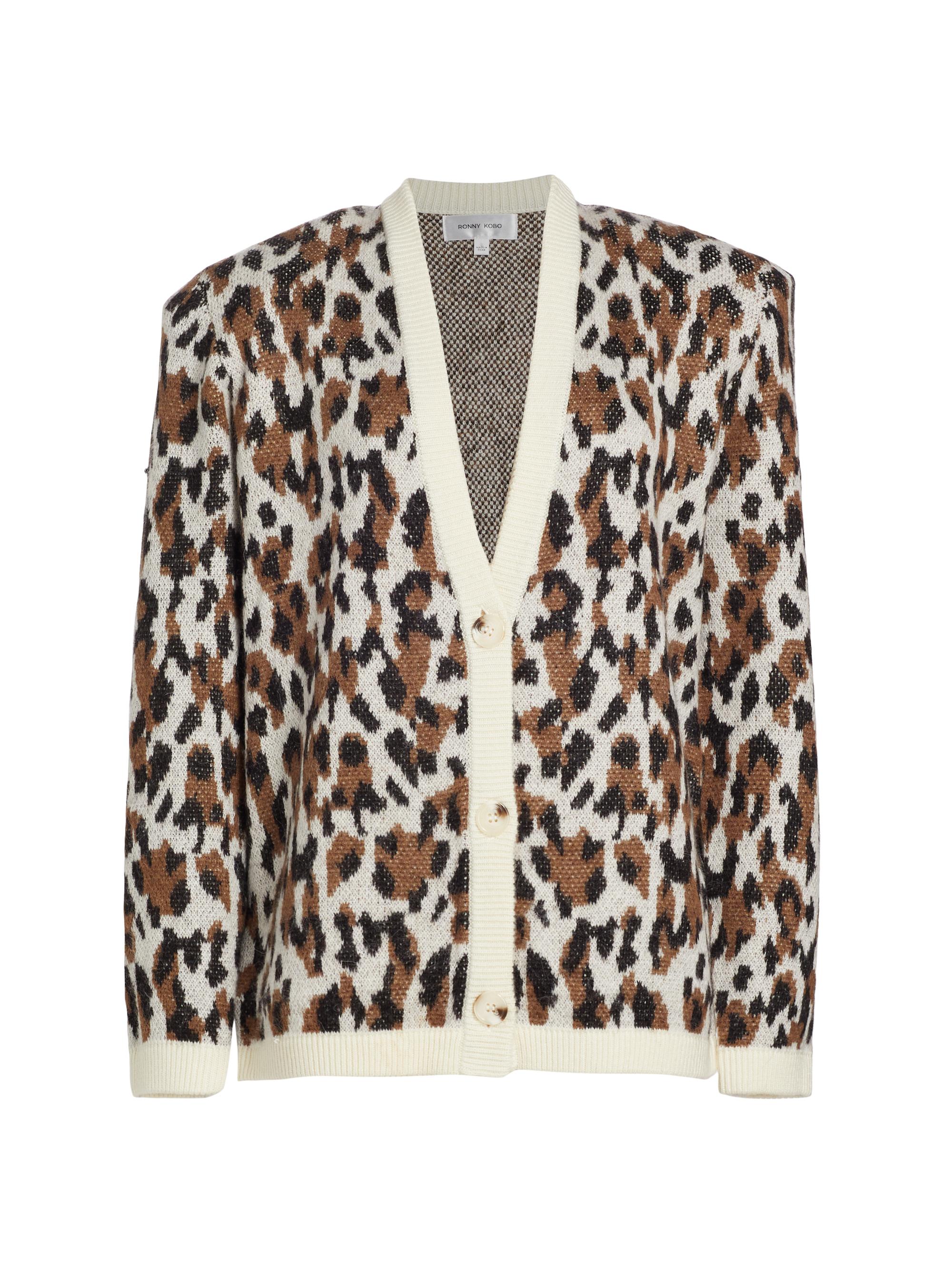 Ronny Kobo Women's Parmida Leopard Cardigan - Leopard