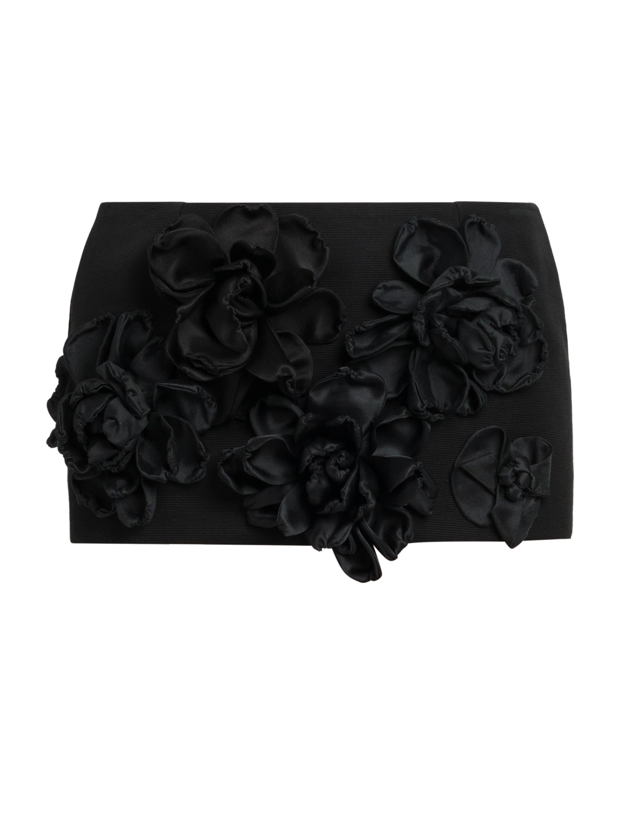 Dolce & Gabbana Women's Floral Appliqué Micro Miniskirt - Nero