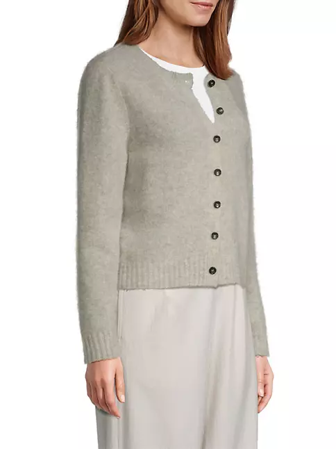 Shop Eileen Fisher Button-Front Wool & Mohair-Blend Cardigan