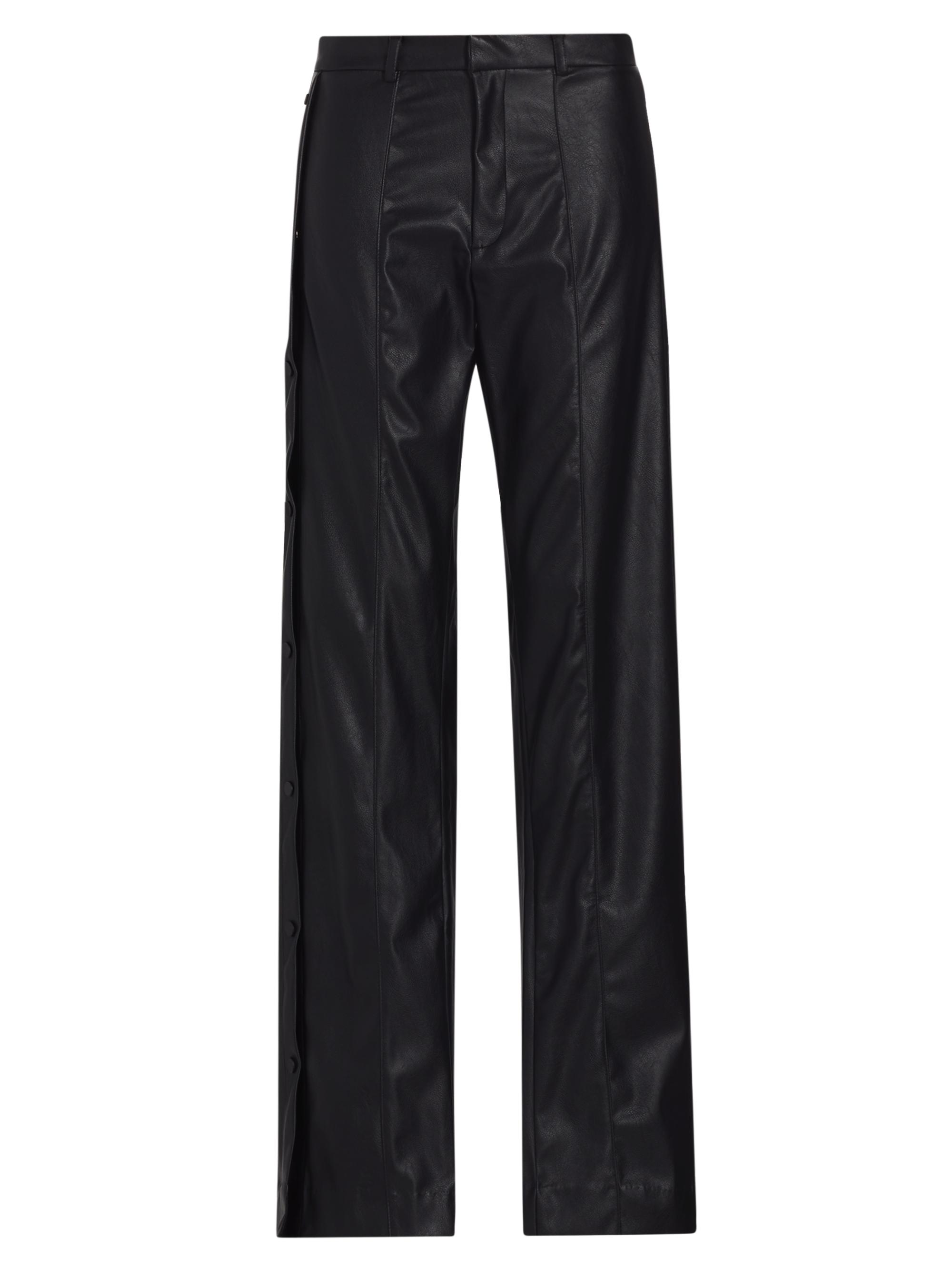 Nonchalant Label Women's Julia Vegan Leather Split-Hem Pants - Black