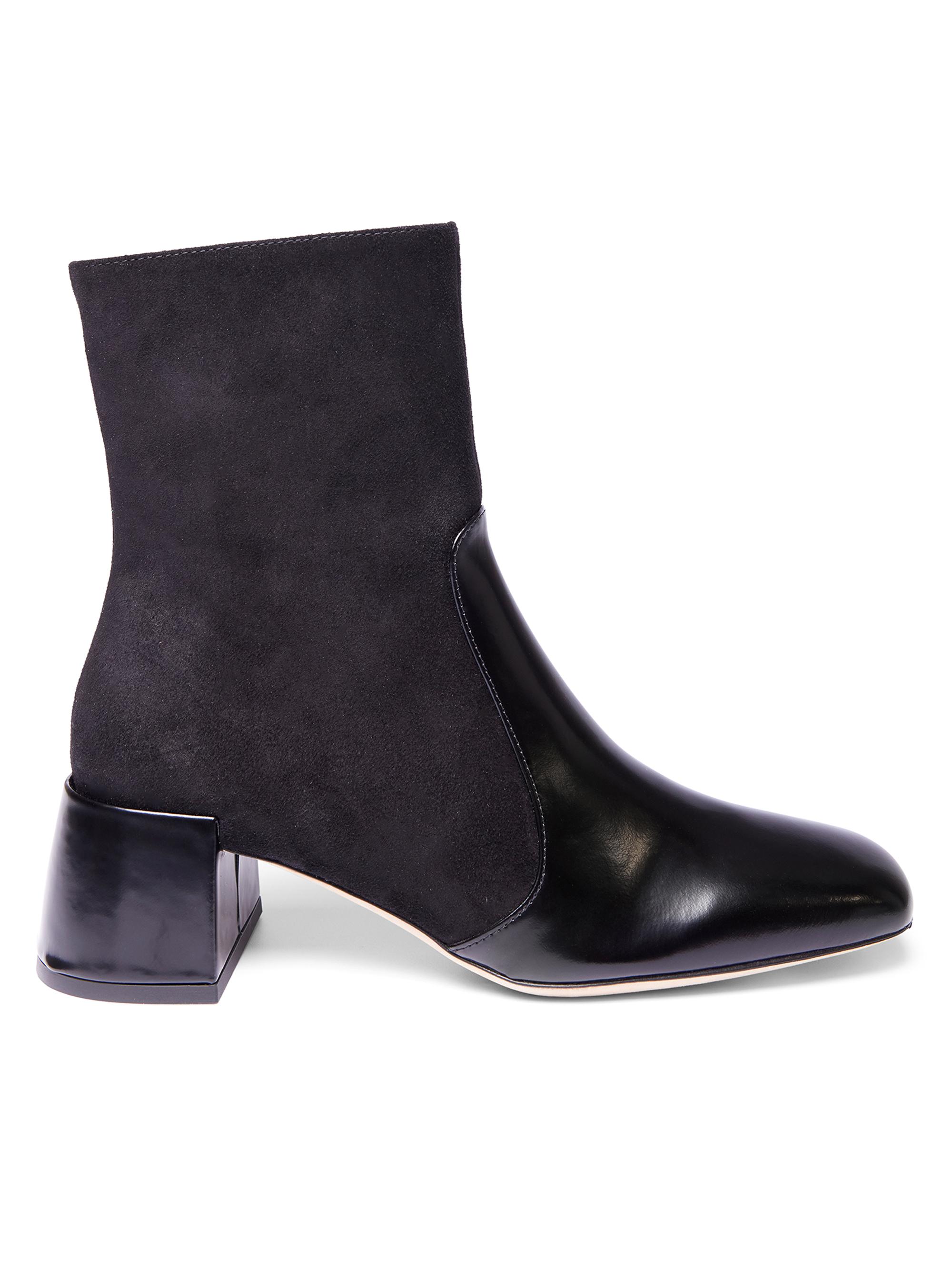 Staud Women's Andy 4MM Leather Ankle Boots - Black
