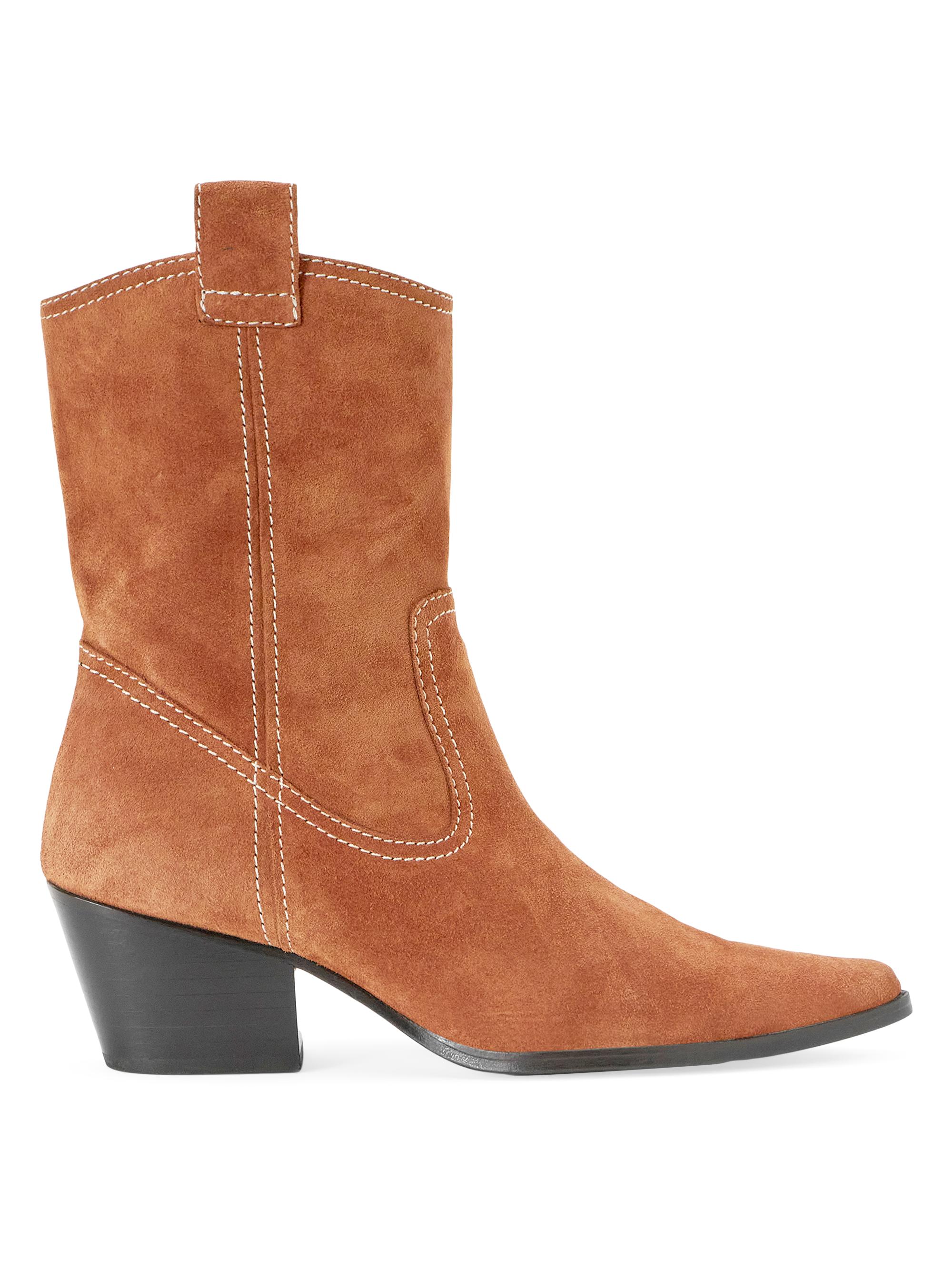Staud Women's June 40MM Suede Boots - Tan