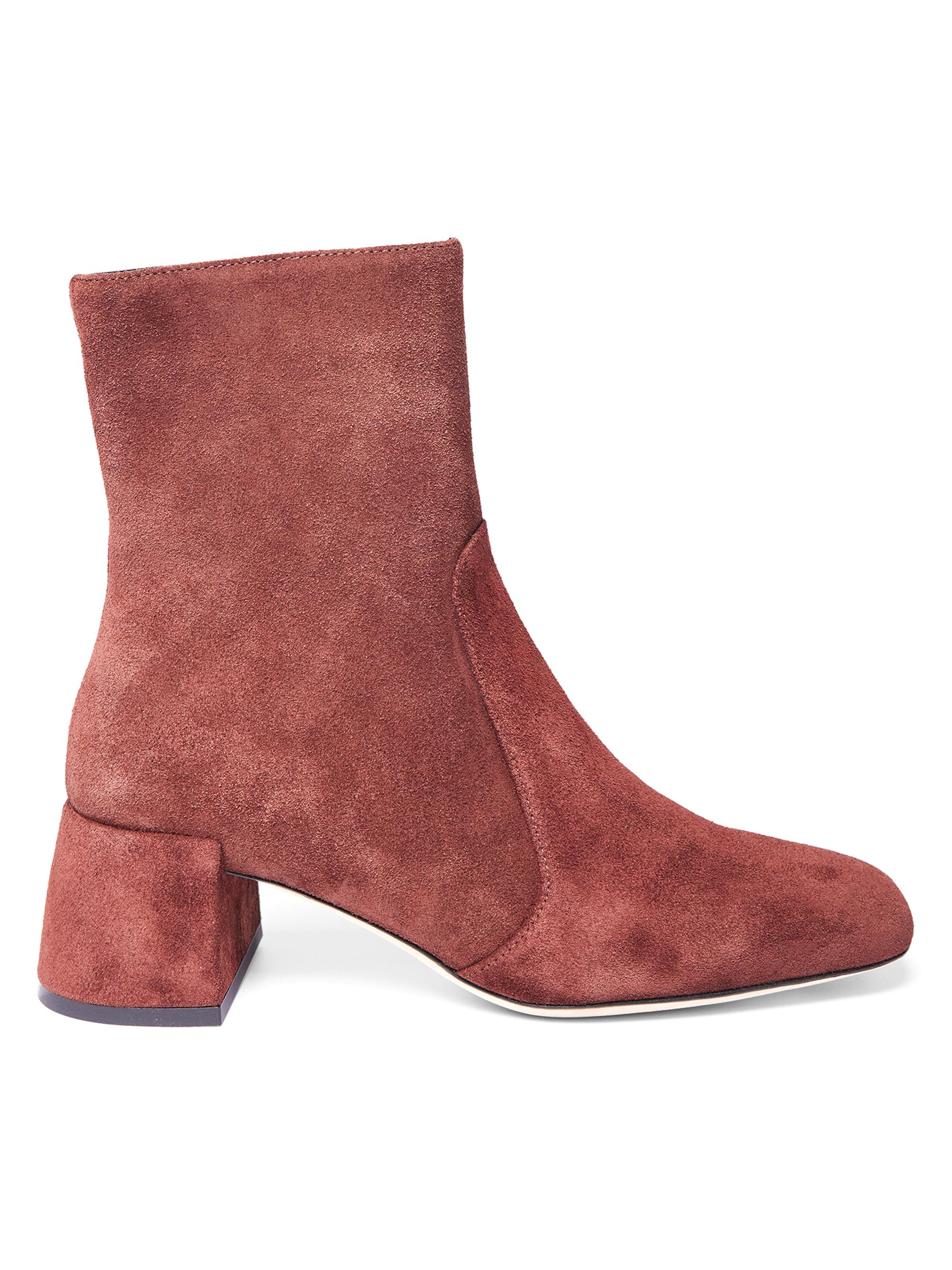 50mm Zipped Suede Ankle Boot