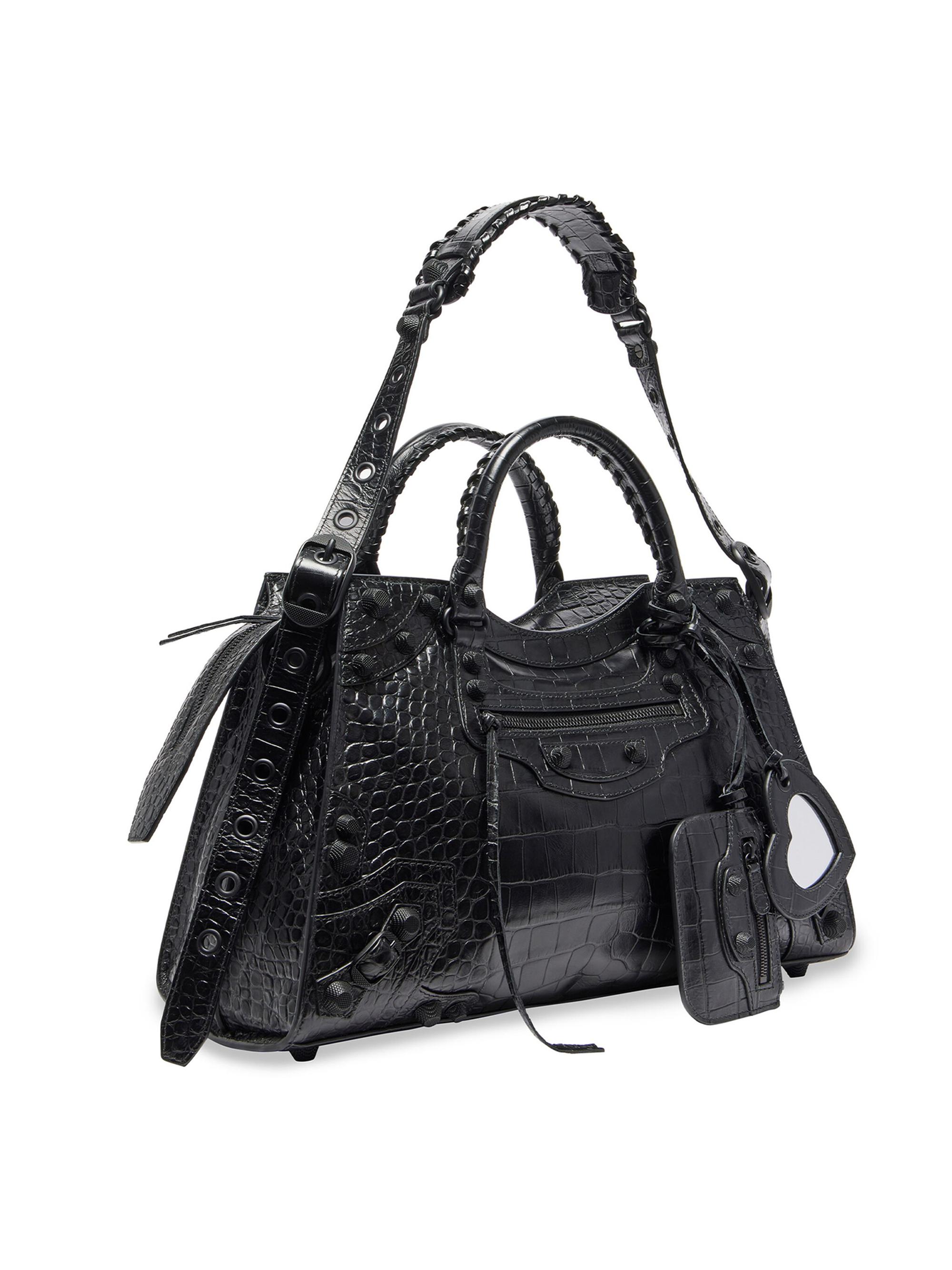 Made in Italy⭐︎BAOLGI パイレックス カゴ付き Balenciaga Le Cagole XS Croc-Embossed Shoulder Bag with