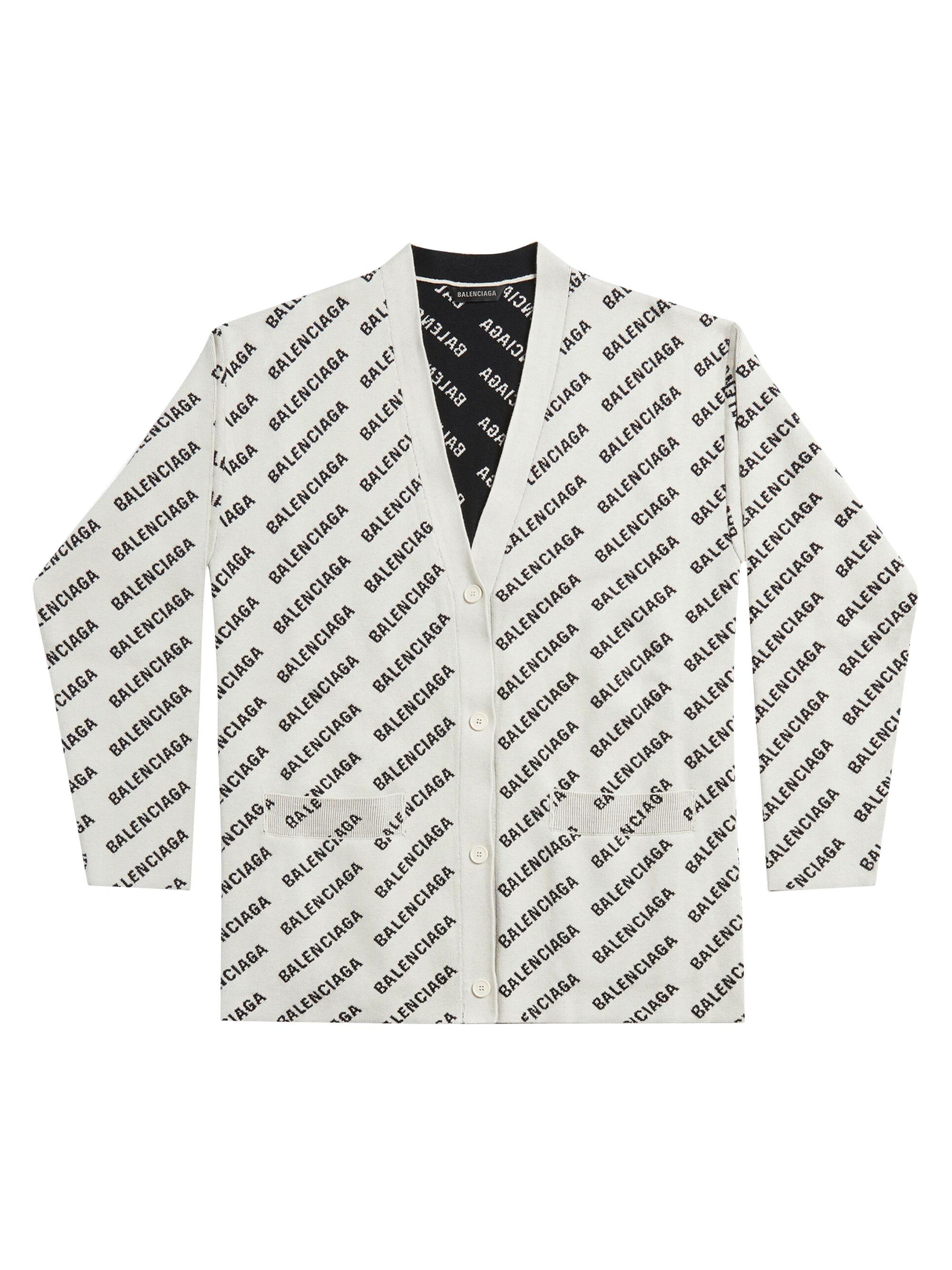 BALENCIAGA - Allover Logo Cotton Cardigan