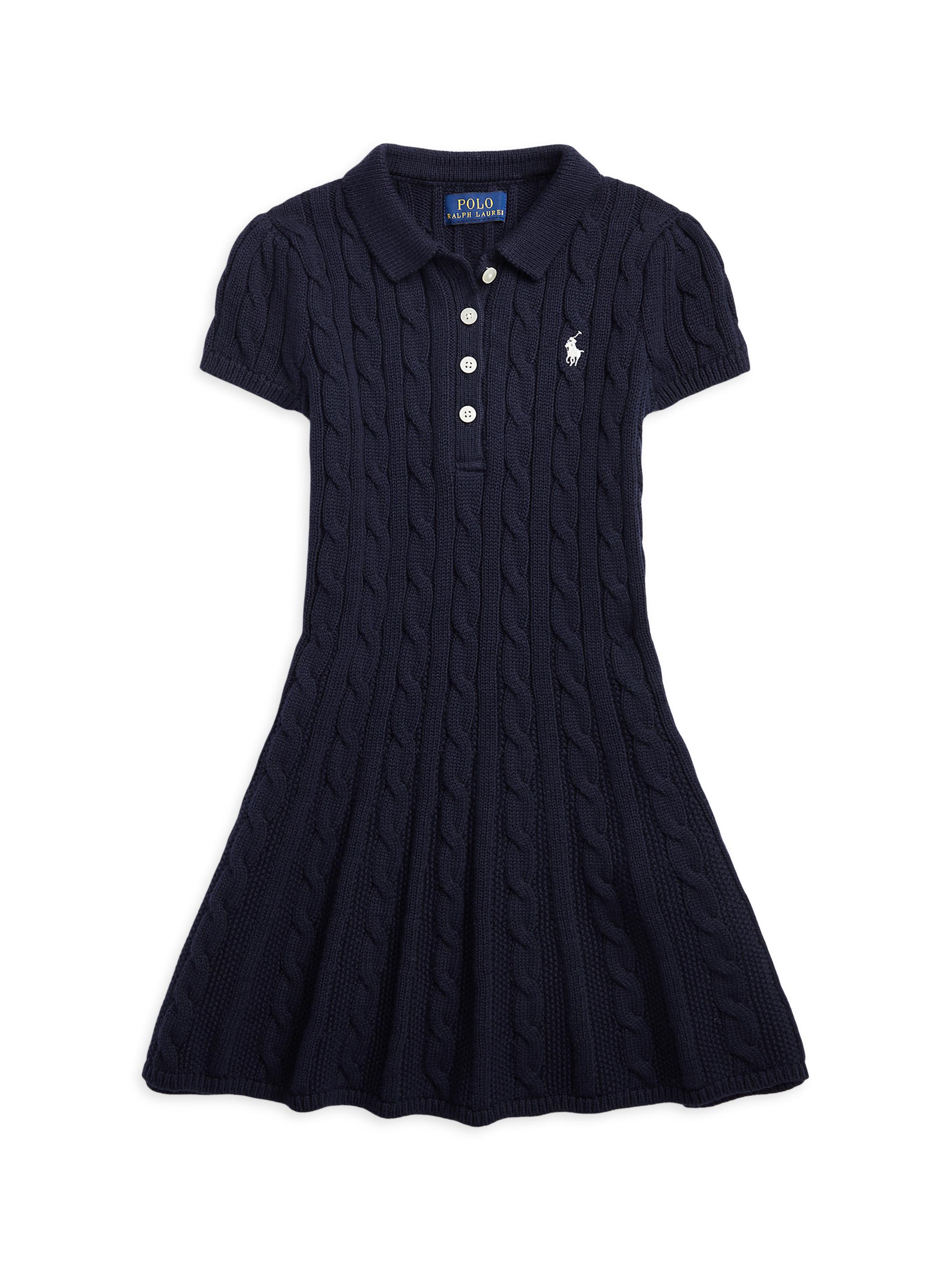 Polo Ralph Lauren Little Girl's Girl's Cable-Knit Cotton Polo