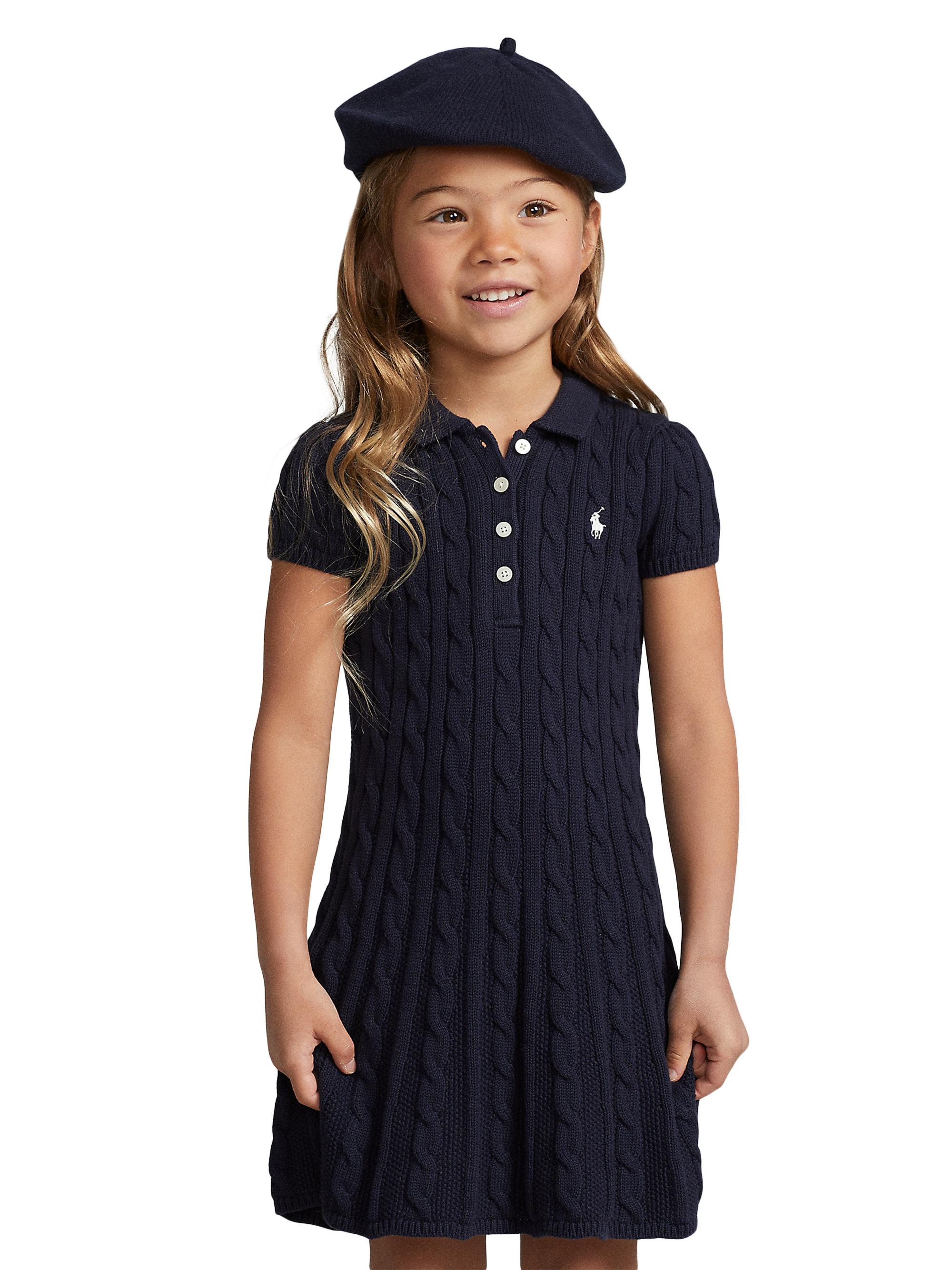 Polo Ralph Lauren Little Girl's Girl's Cable-Knit Cotton Polo