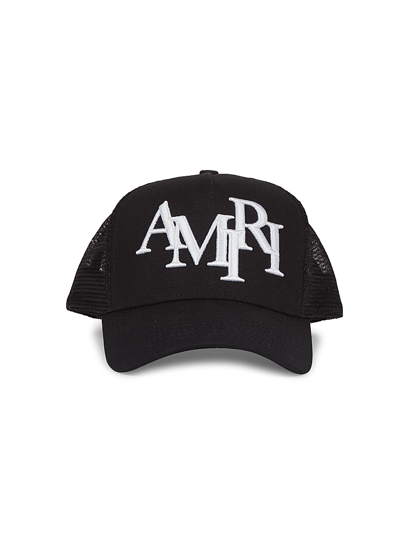Amiri Staggered Logo Trucker Hat | Saks Fifth Avenue Amiri Staggered Logo Trucker Hat | Saks Fifth Avenue