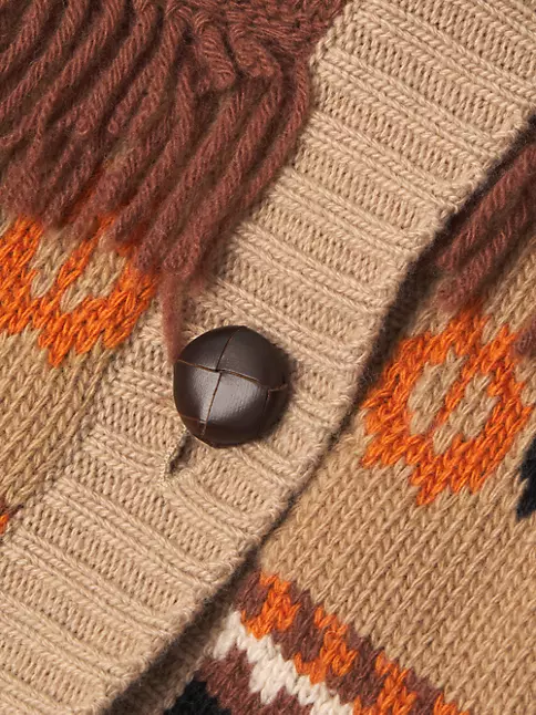 Burberry Monogram Intarsia Wool V-neck Sweater In Orange