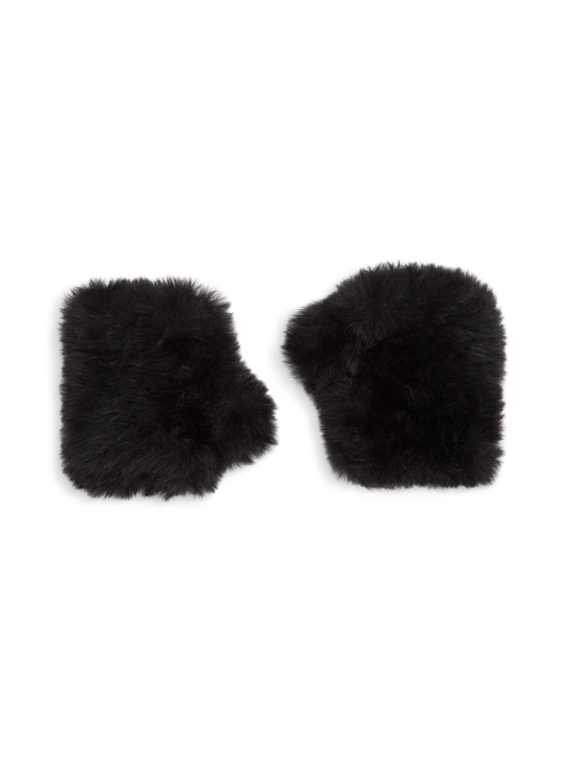 Jocelyn Women's Faux Fur Mittens - Black