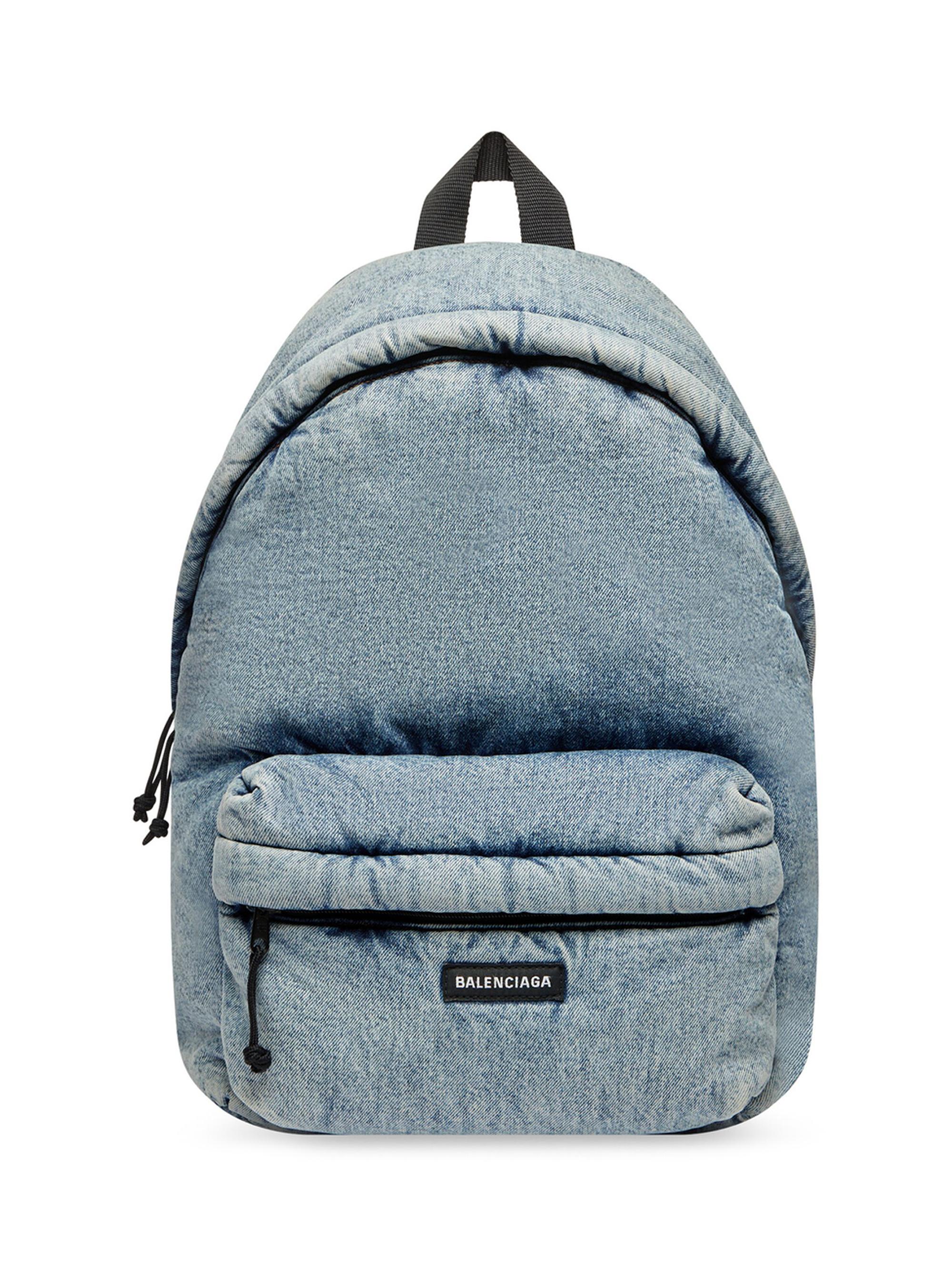 Balenciaga Men's Explorer Backpack Denim - Faded Blue