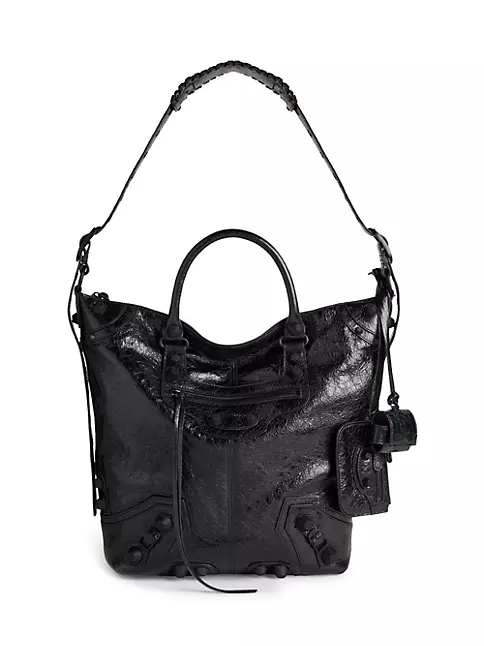Medium le cagole leather crossbody bag - Balenciaga - Men
