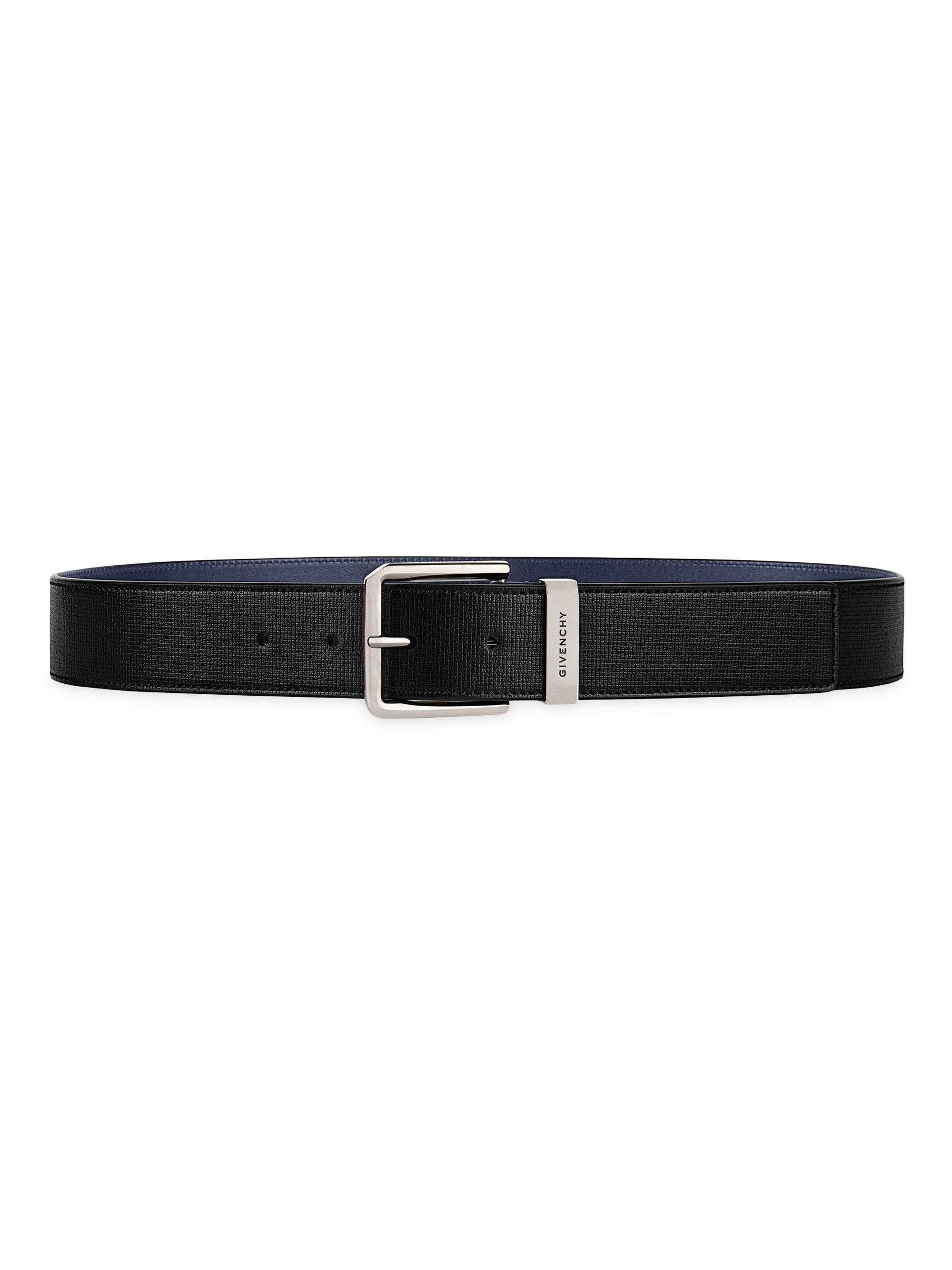 Givenchy Men's Plage Gentleman Belt in 4G Classic Leather - Black Navy
