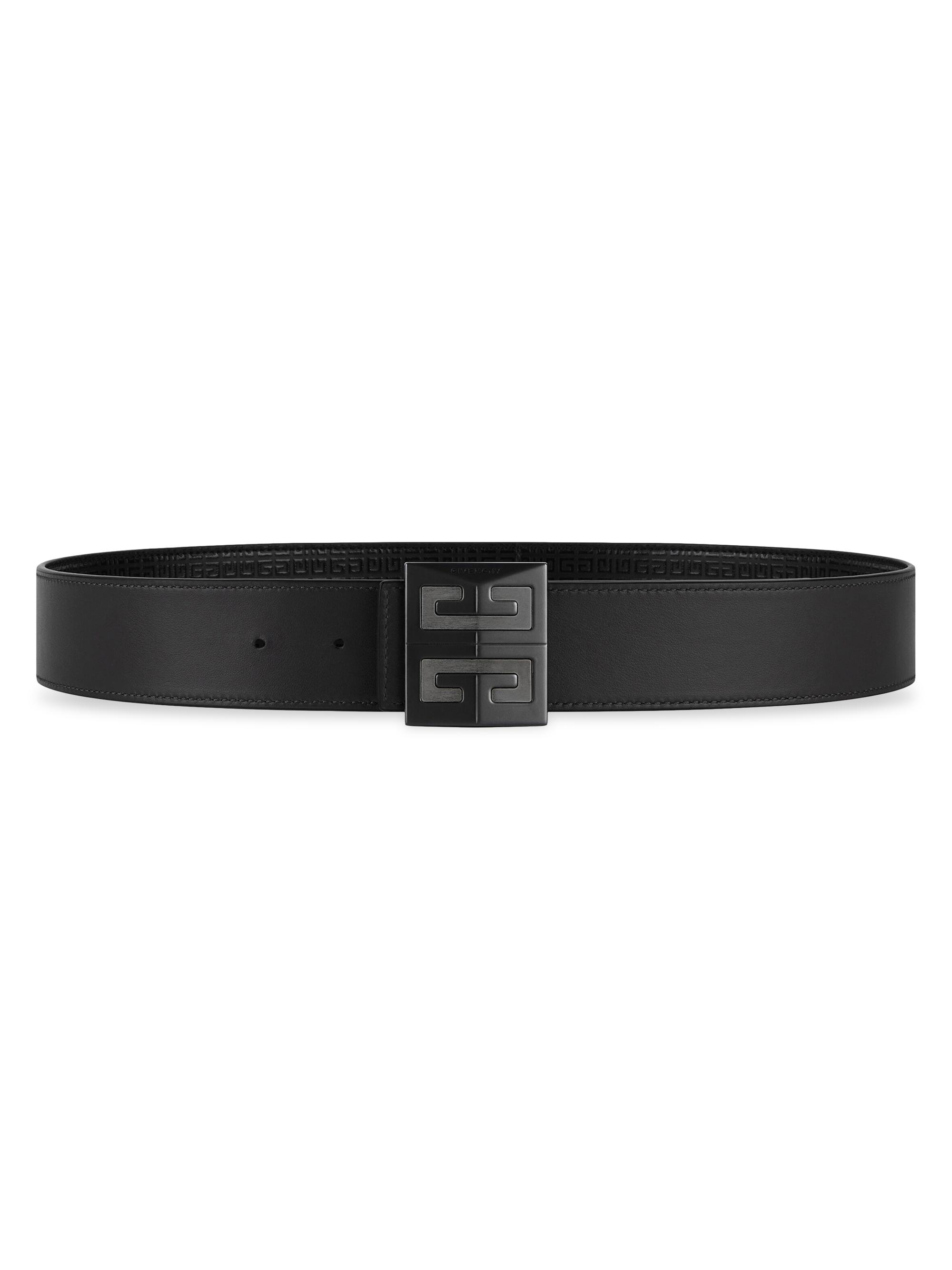 Givenchy Men's 4G Reversible Belt In Micro 4G Leather - Black