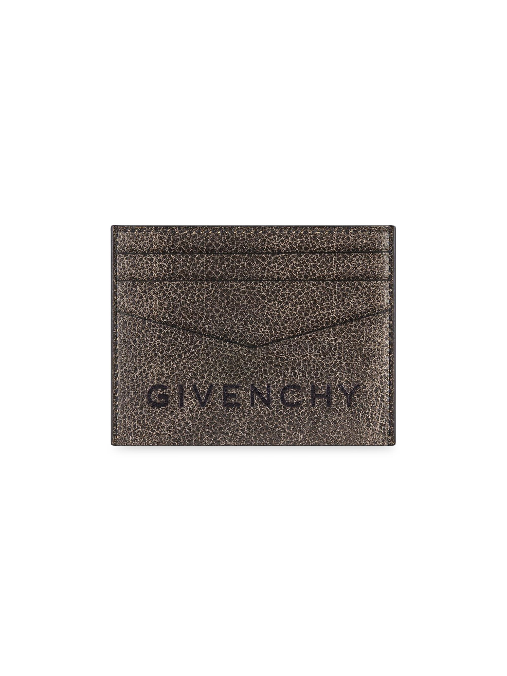 Givenchy Men's Card Holder In Crackled Leather
