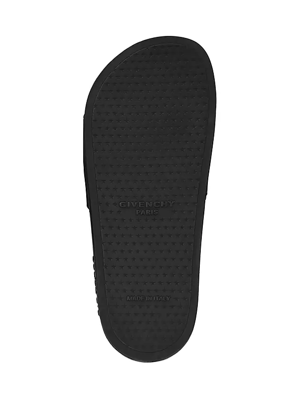 Slide Flat Sandals In Rubber