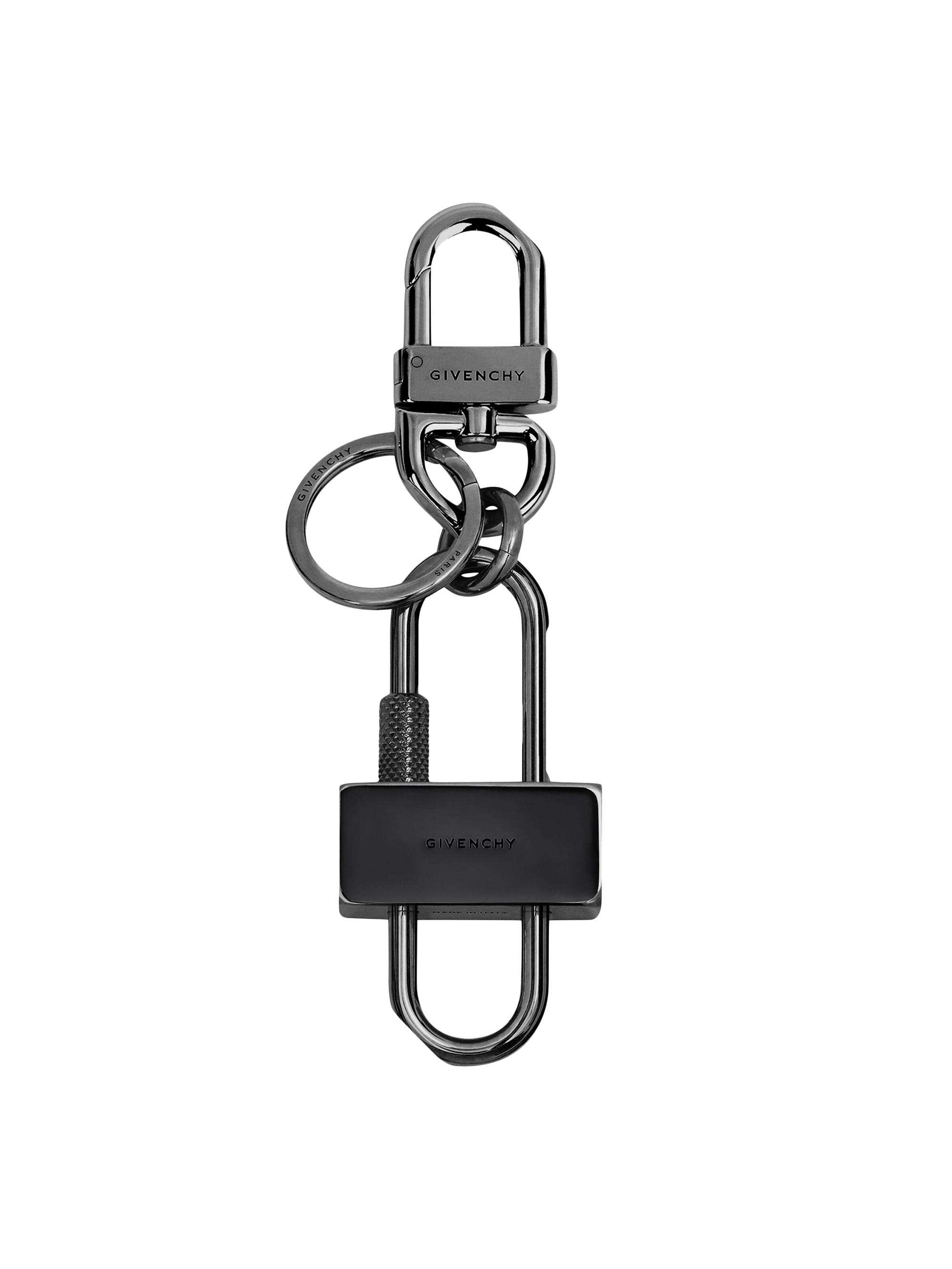 Givenchy Men's Padlock Keyring In Metal - Black