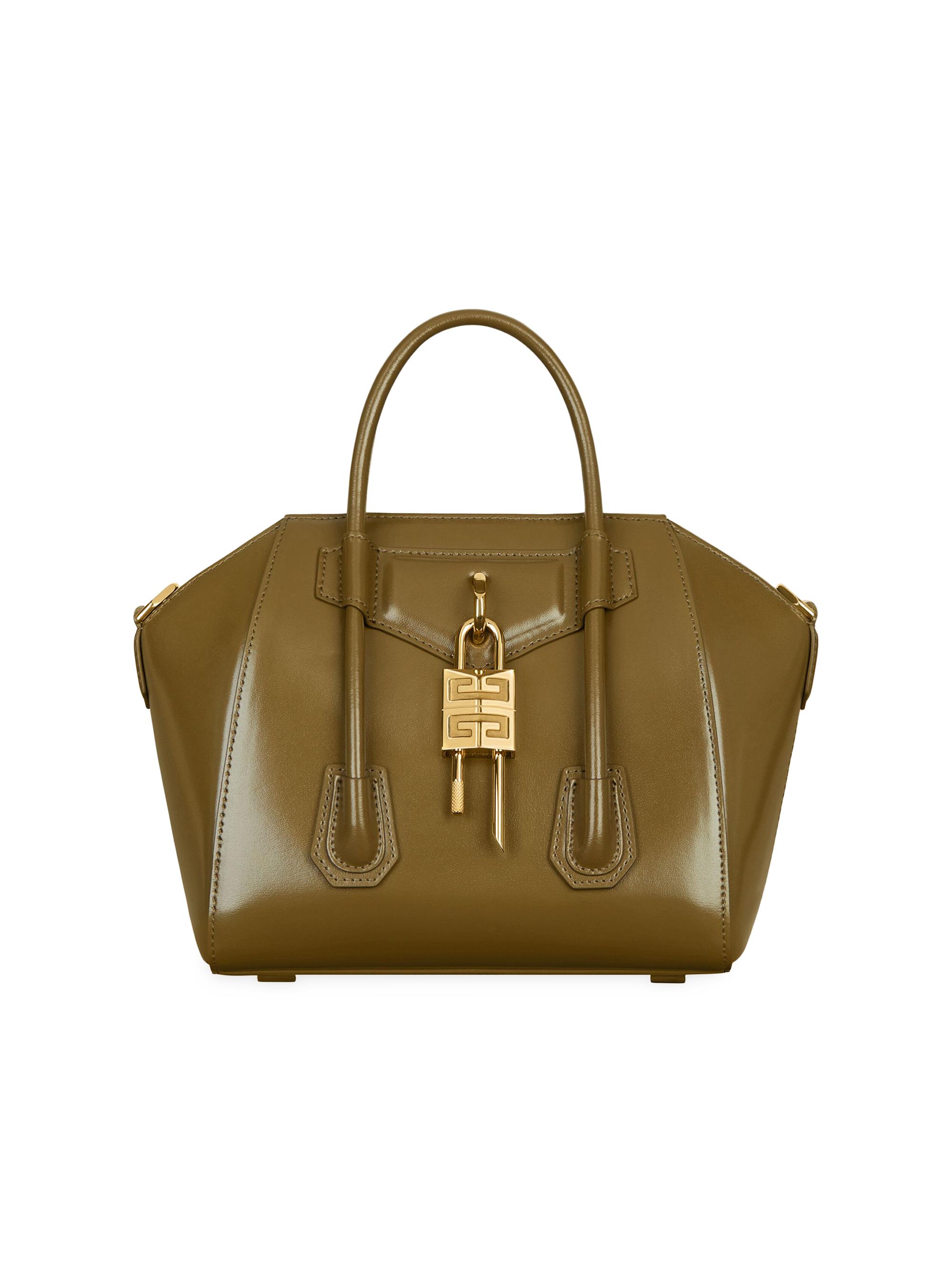Givenchy Mini Antigona Lock Top Handle Bag in Leather | Saks Fifth
