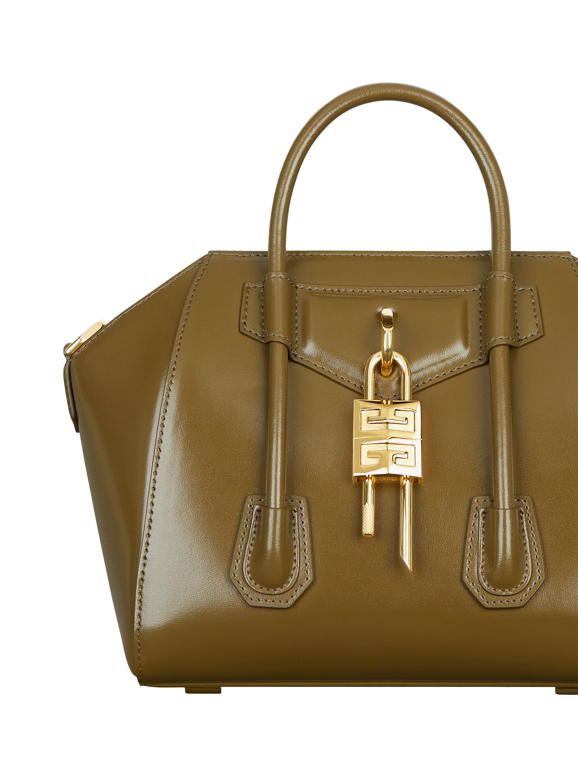 Givenchy Mini Antigona Lock Top Handle Bag in Leather | Saks Fifth