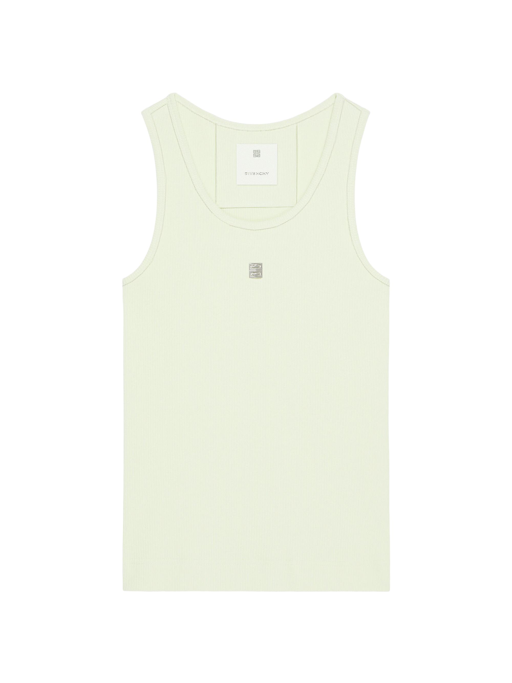 Givenchy Women's Slim Fit Tank Top in Cotton - Pale Green