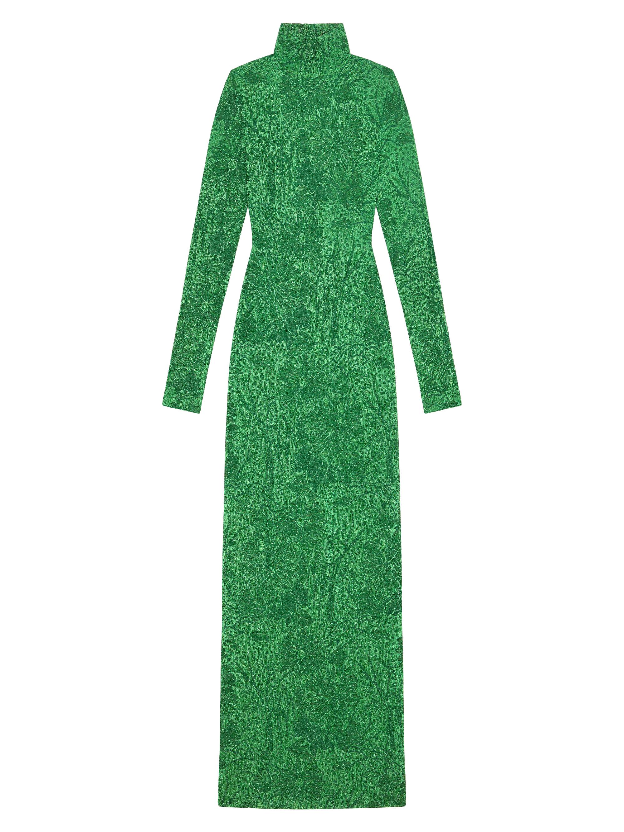 Givenchy Women's Dress in lurex with floral jacquard - Absinthe Green