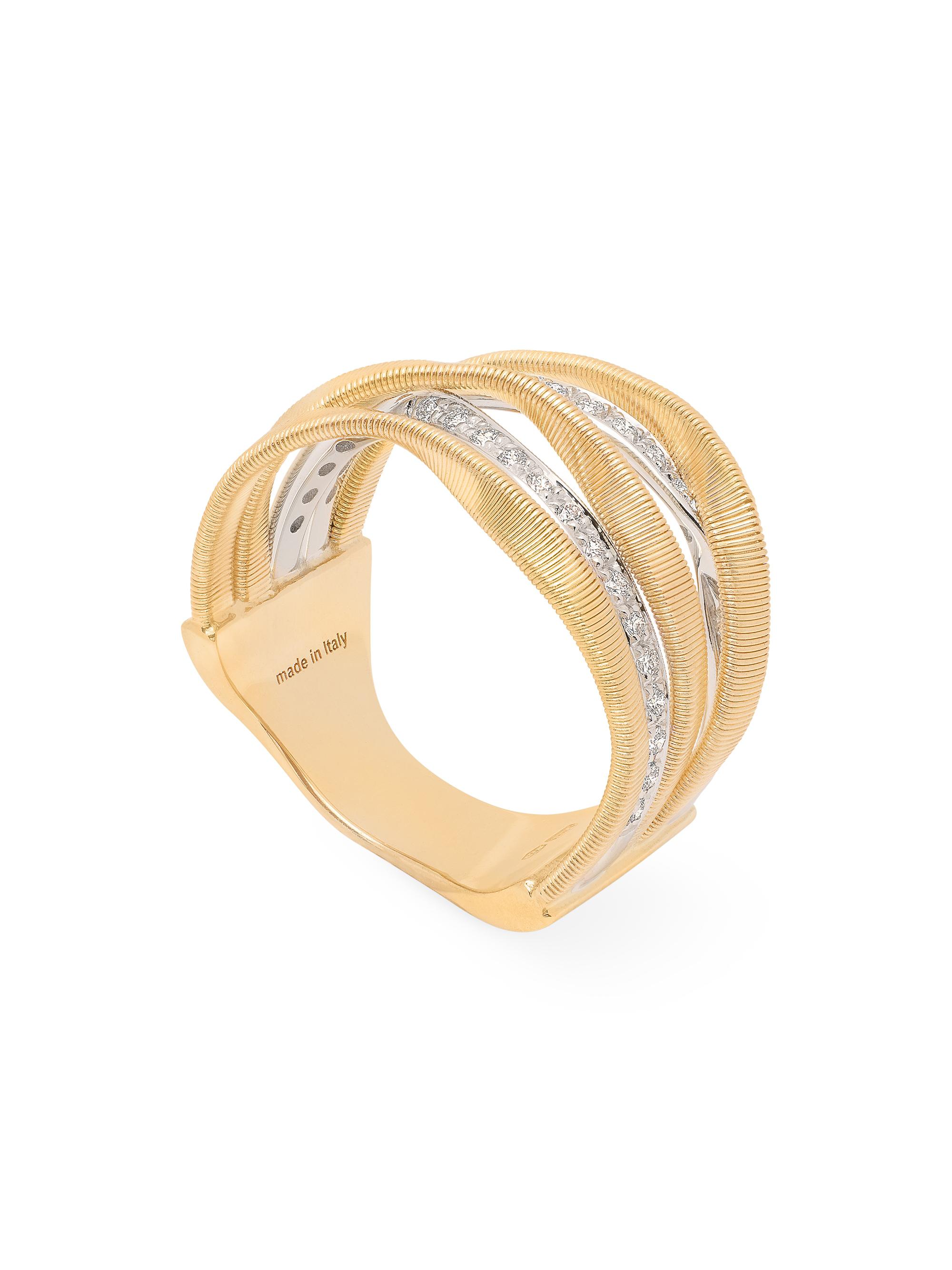 Marco Bicego Women's Marrakech Two-Tone 18K Gold & 0.3 TCW Diamond 5-Strand Ring - Yellow Gold