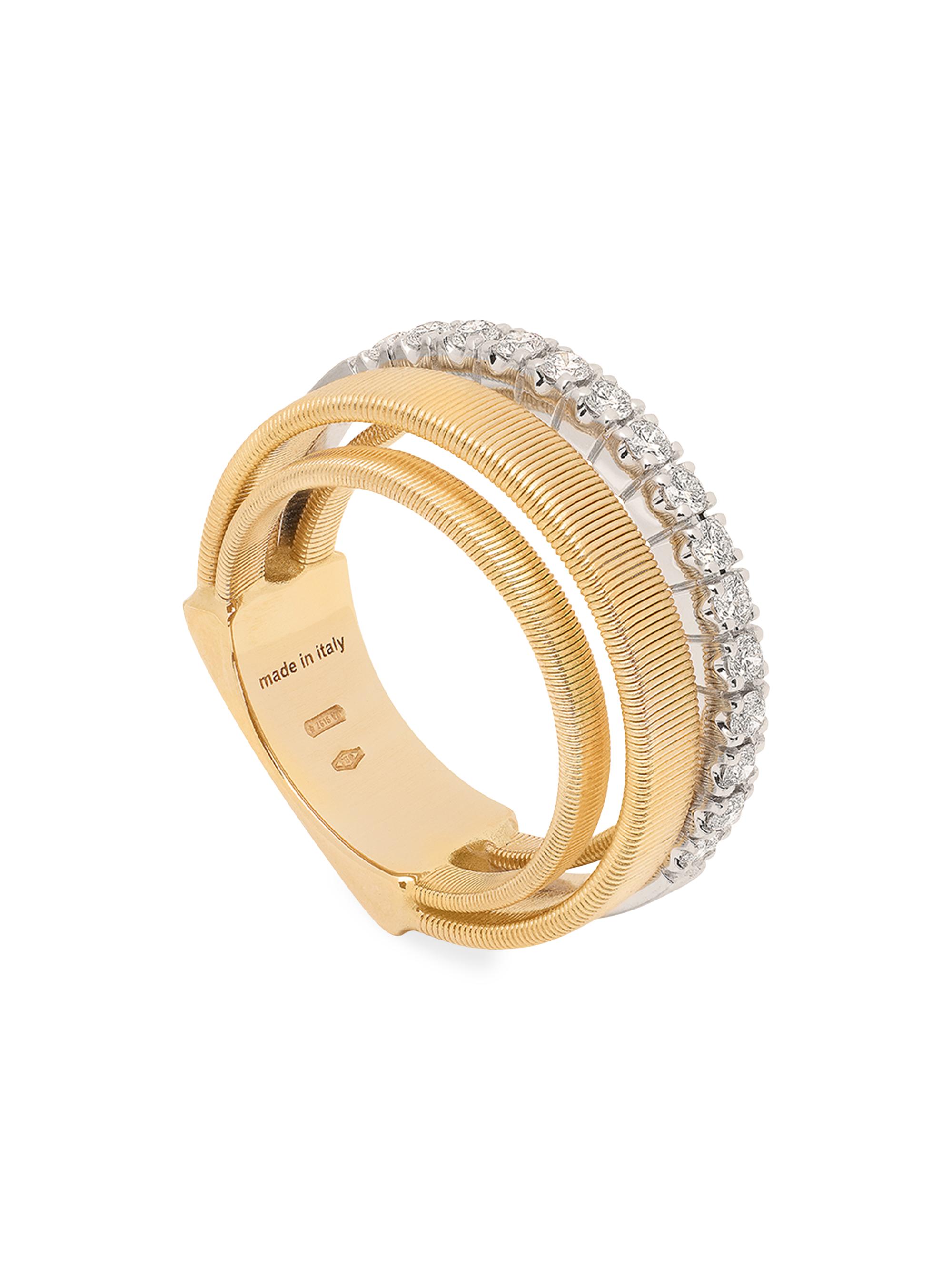 Marco Bicego Women's Masai Two-Tone 18K Gold & 0.45 TCW Diamond Ring - Gold