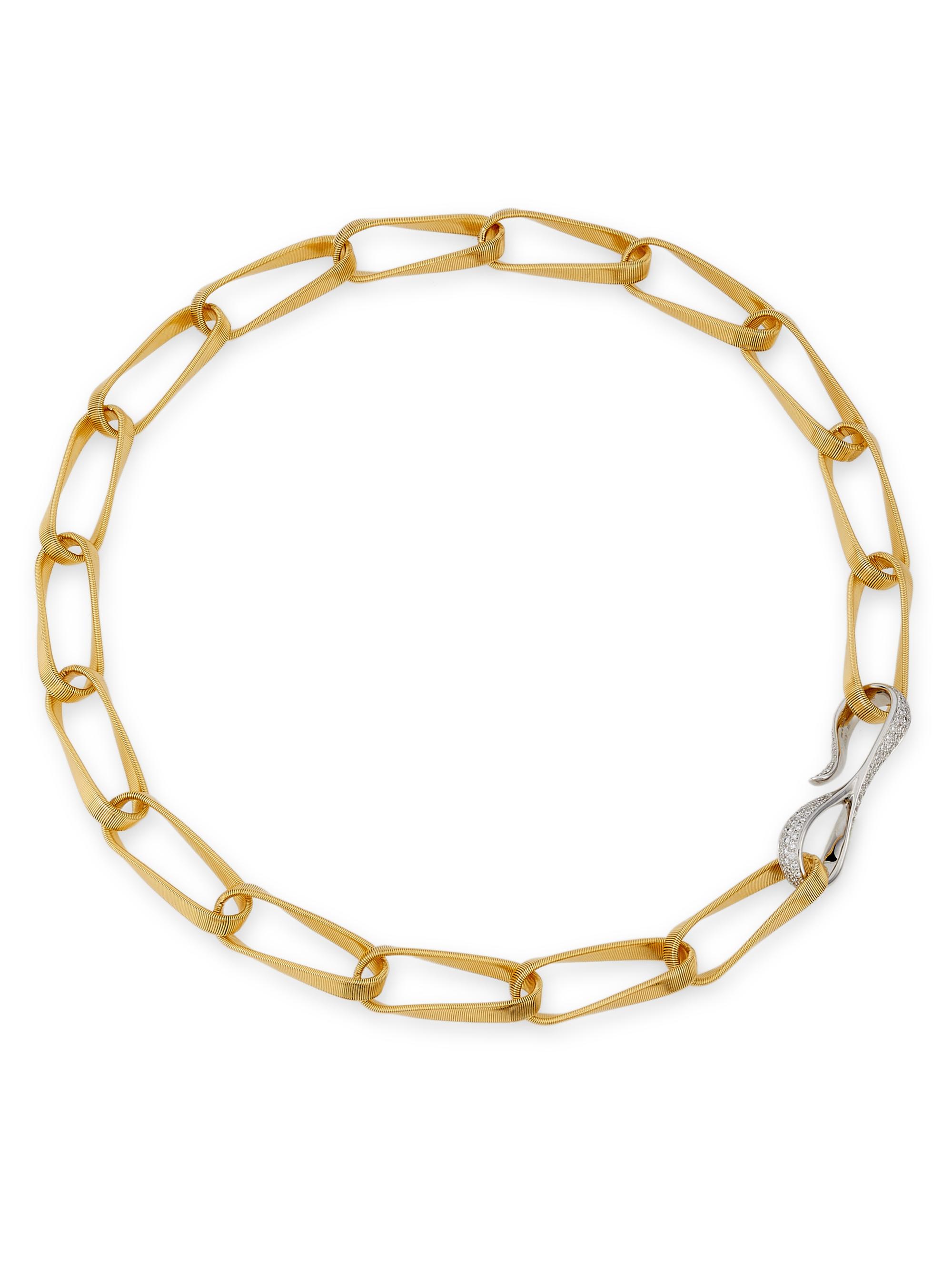 Marco Bicego Women's Marrakech Onde Two-Tone 18K Gold & 1.23 TCW Diamond Chain Necklace - Yellow Gold