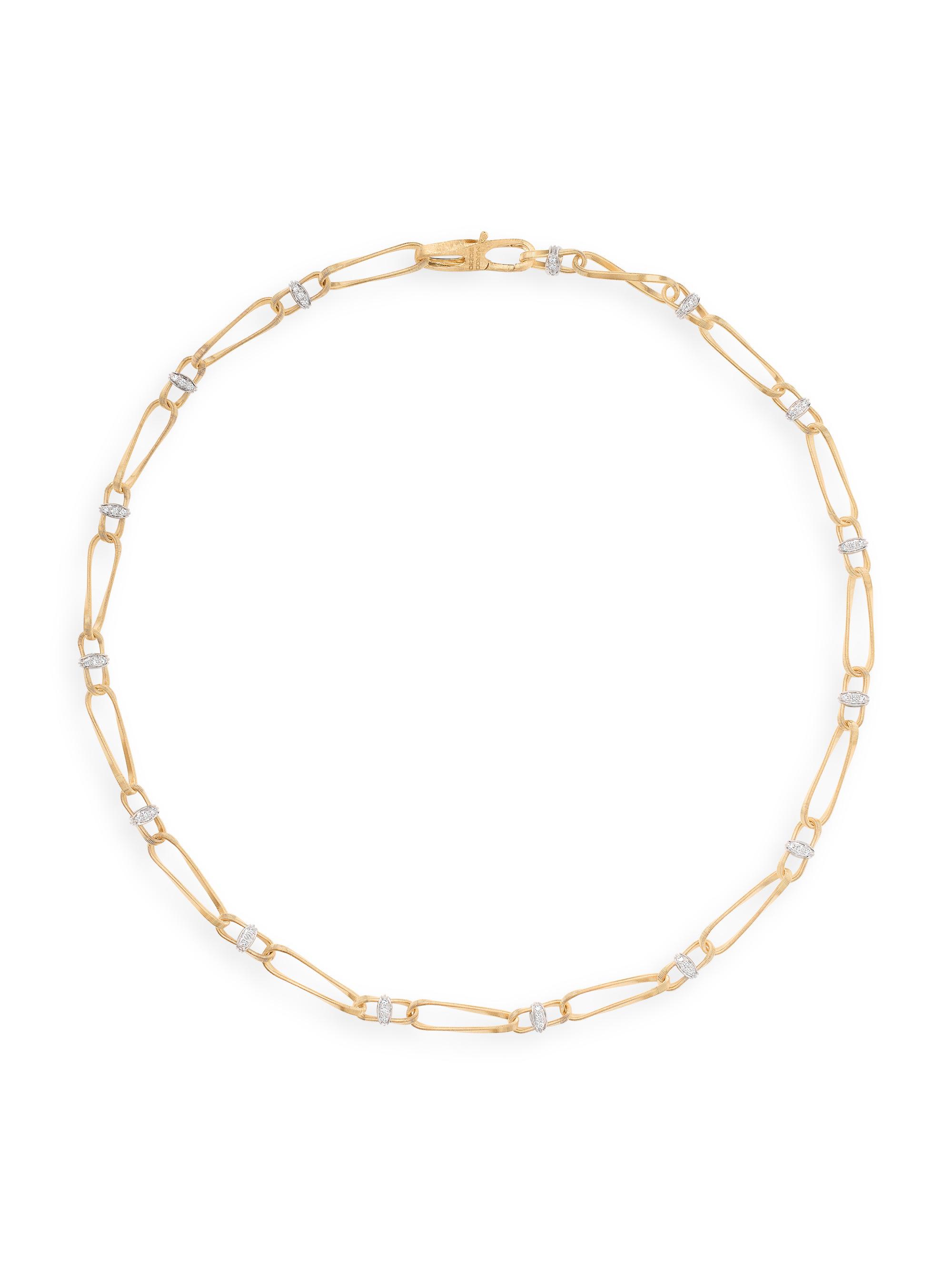 Marco Bicego Women's Marrakech Onde Two-Tone 18K Gold & 0.75 TCW Diamond Chain Necklace - Yellow Gold