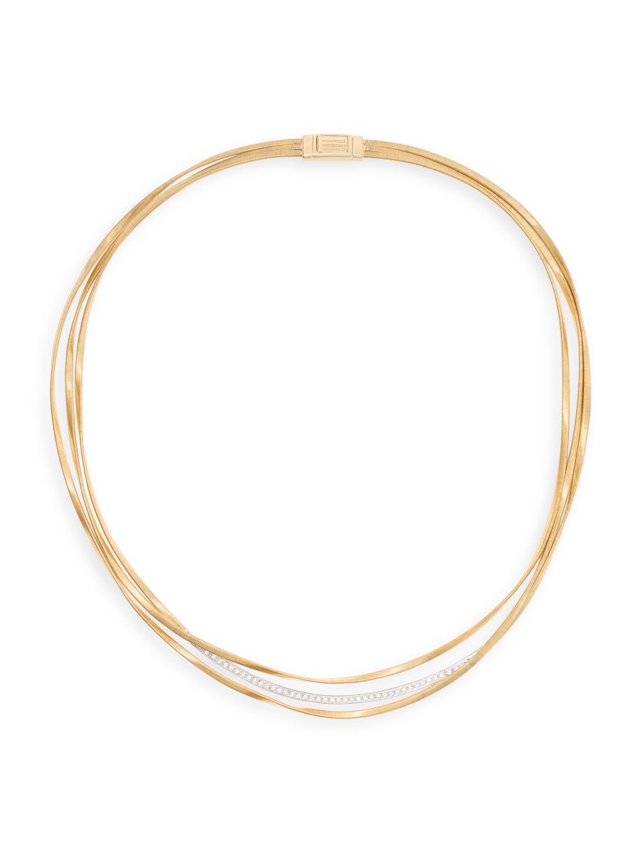 Marco Bicego Marrakech Two-Tone 18K Gold & 0.3 TCW Diamond Triple