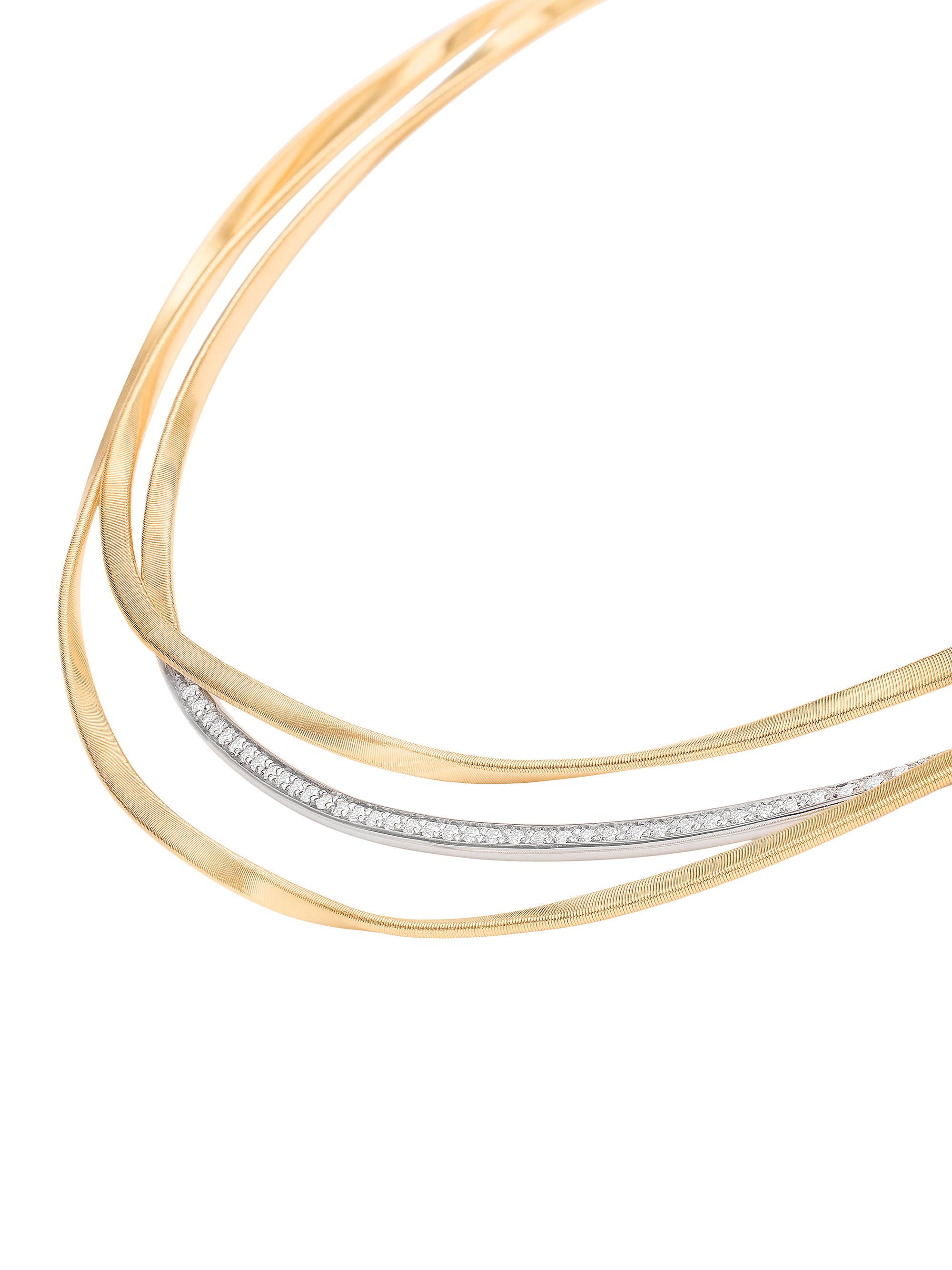 Marco Bicego Marrakech Two-Tone 18K Gold & 0.3 TCW Diamond Triple