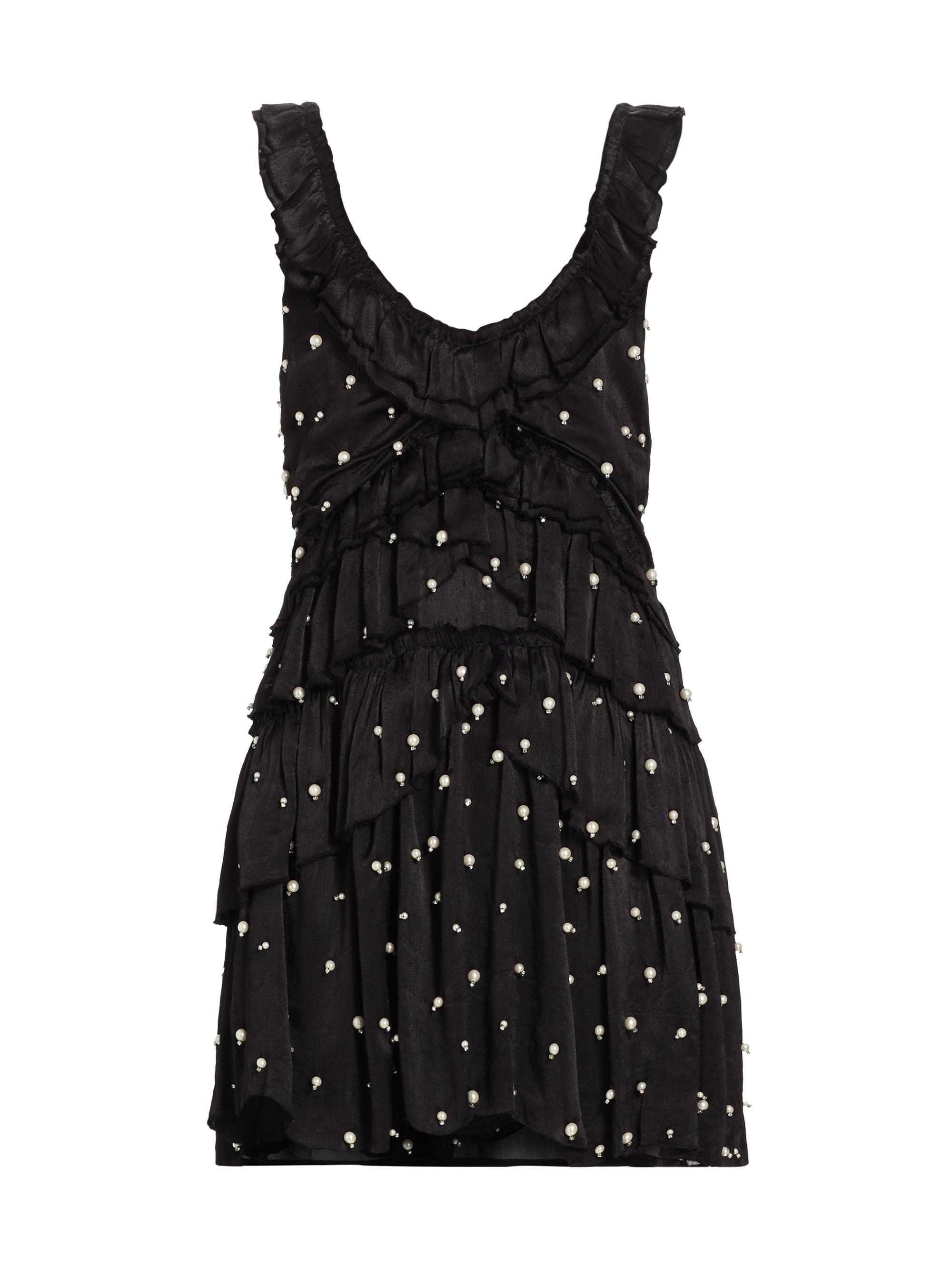 LoveShackFancy Women's Andra Tiered Minidress - Black