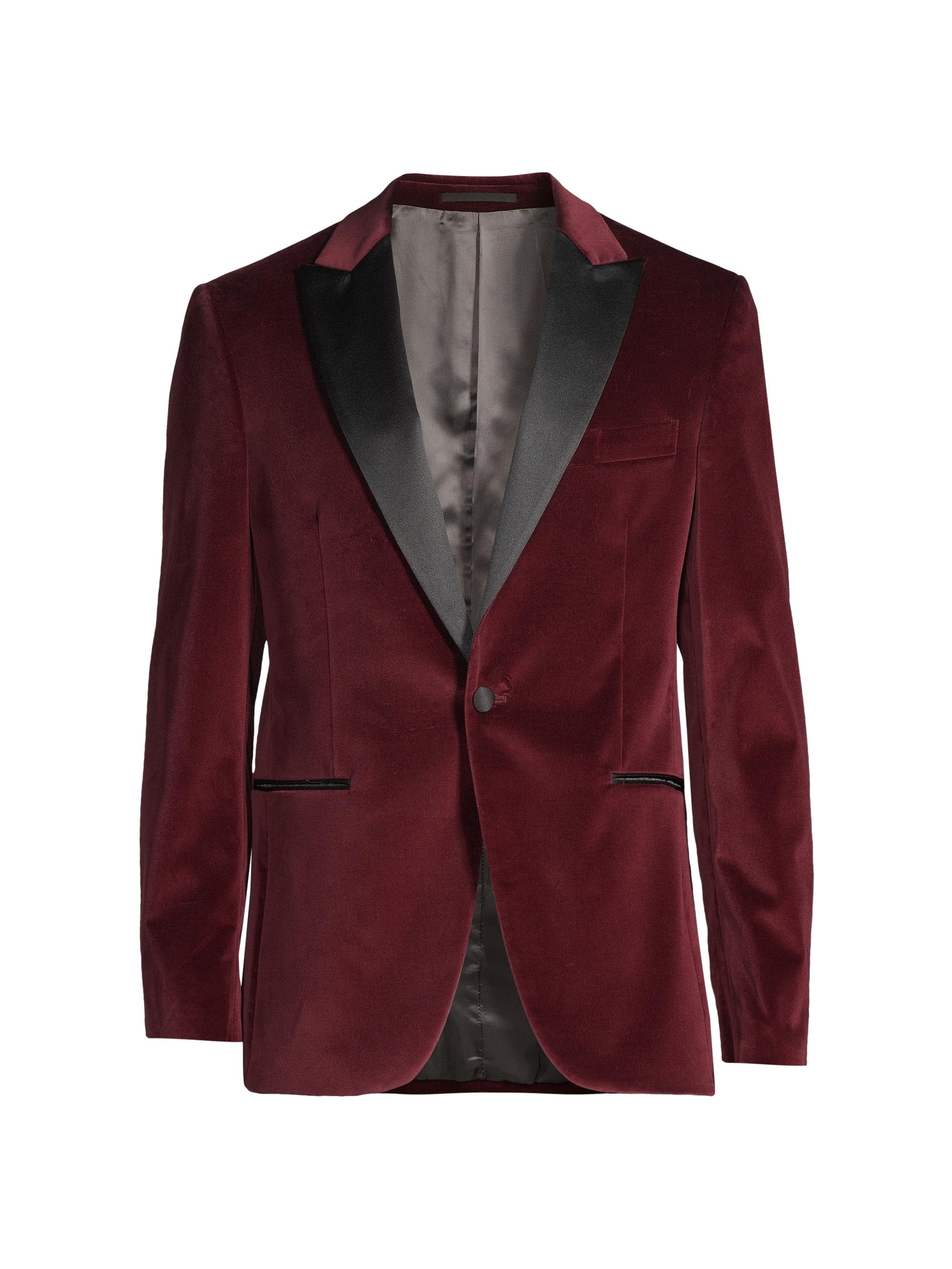 Pal Zileri Men's Velvet One-Button Dinner Jacket - Red