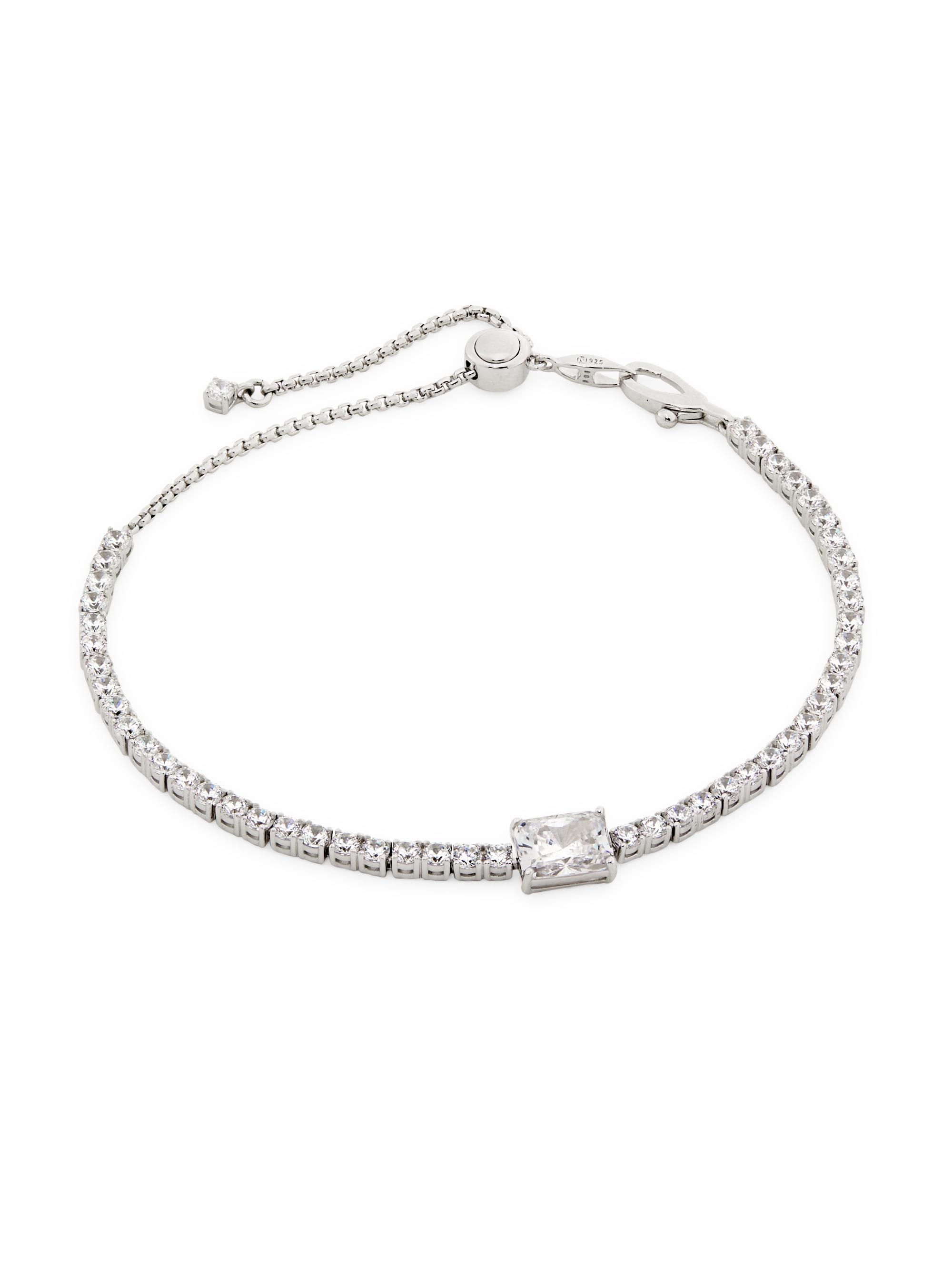 Adriana Orsini Women's Tennis Rhodium-Plated & Cubic Zirconia Bracelet - Silver