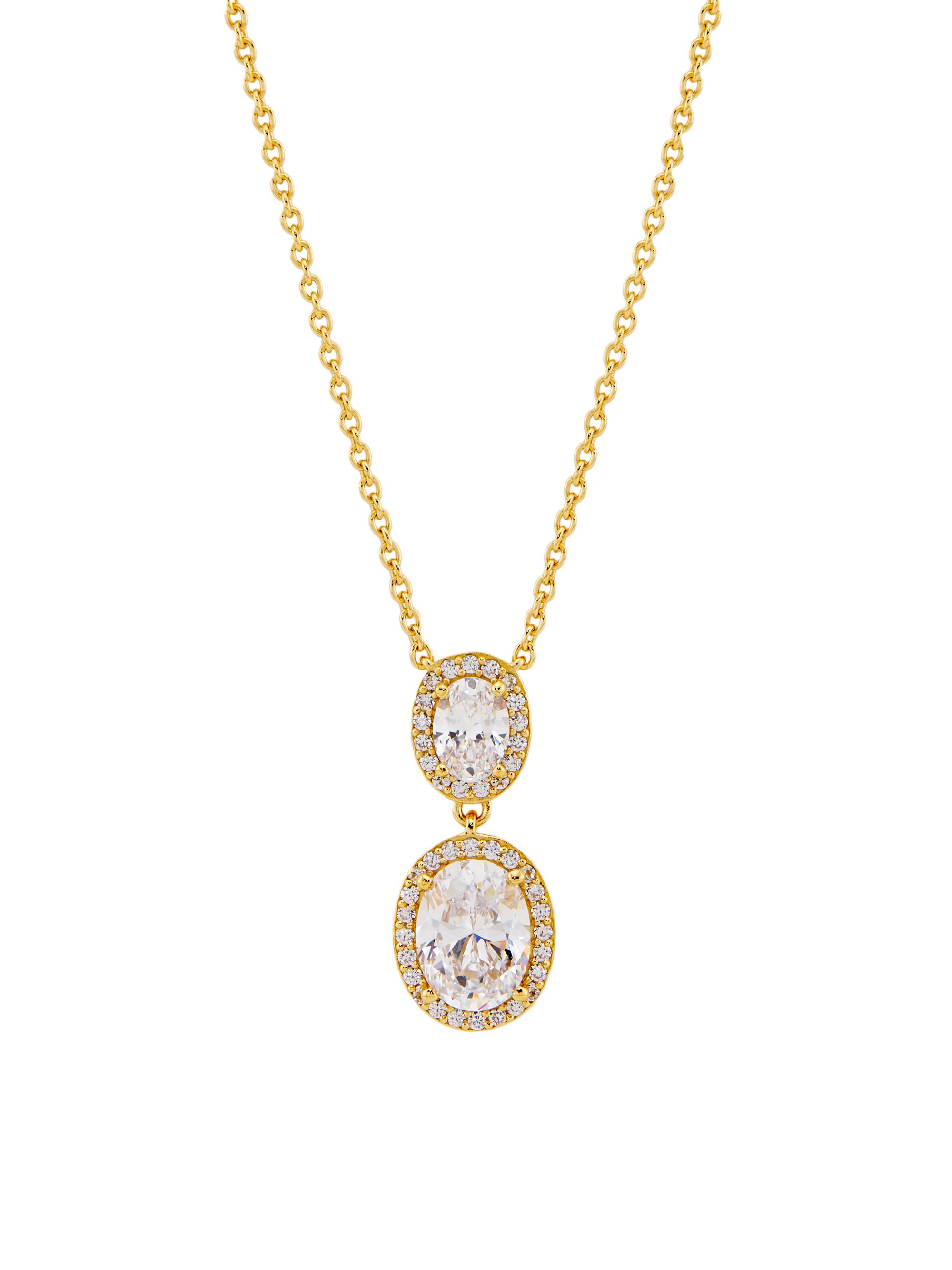 Adriana Orsini Women's Modern Love 18K-Gold-Plated & Cubic Zirconia Halo Pendant Necklace - Yellow Gold
