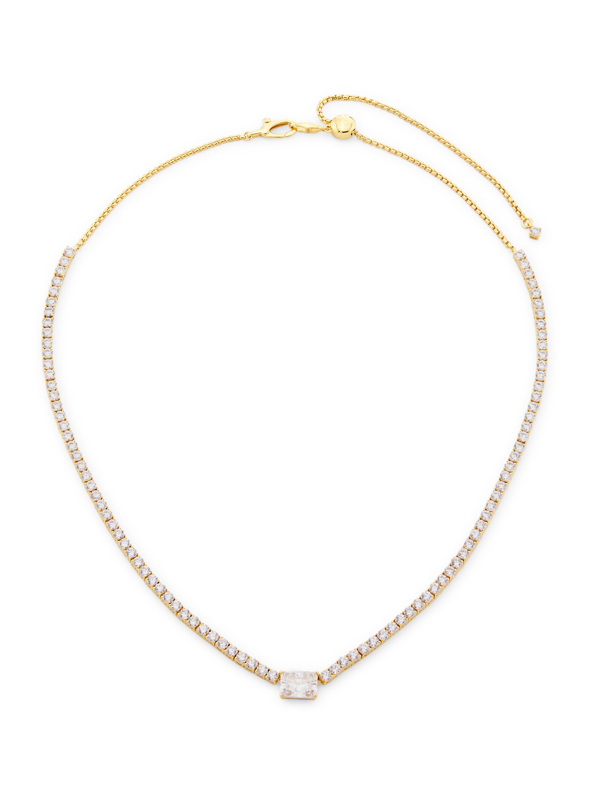 Adriana Orsini Women's Tennis 18K-Gold-Plated & Cubic Zirconia Necklace - Yellow Gold