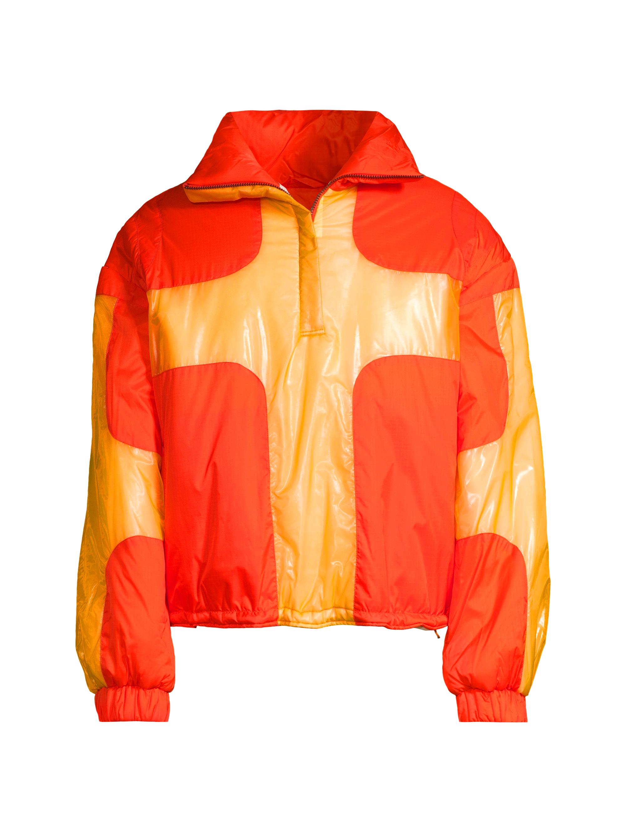 Who Decides War Men's Composite Funnel Neck Puffer Jacket - Tangerine